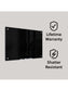 Frameless Glass Non-Magnetic Dry Erase Board, N/A, Black, 35" x 35", 3 x 3, Black, 35" X 35" Size, Set of 1, 817894028108