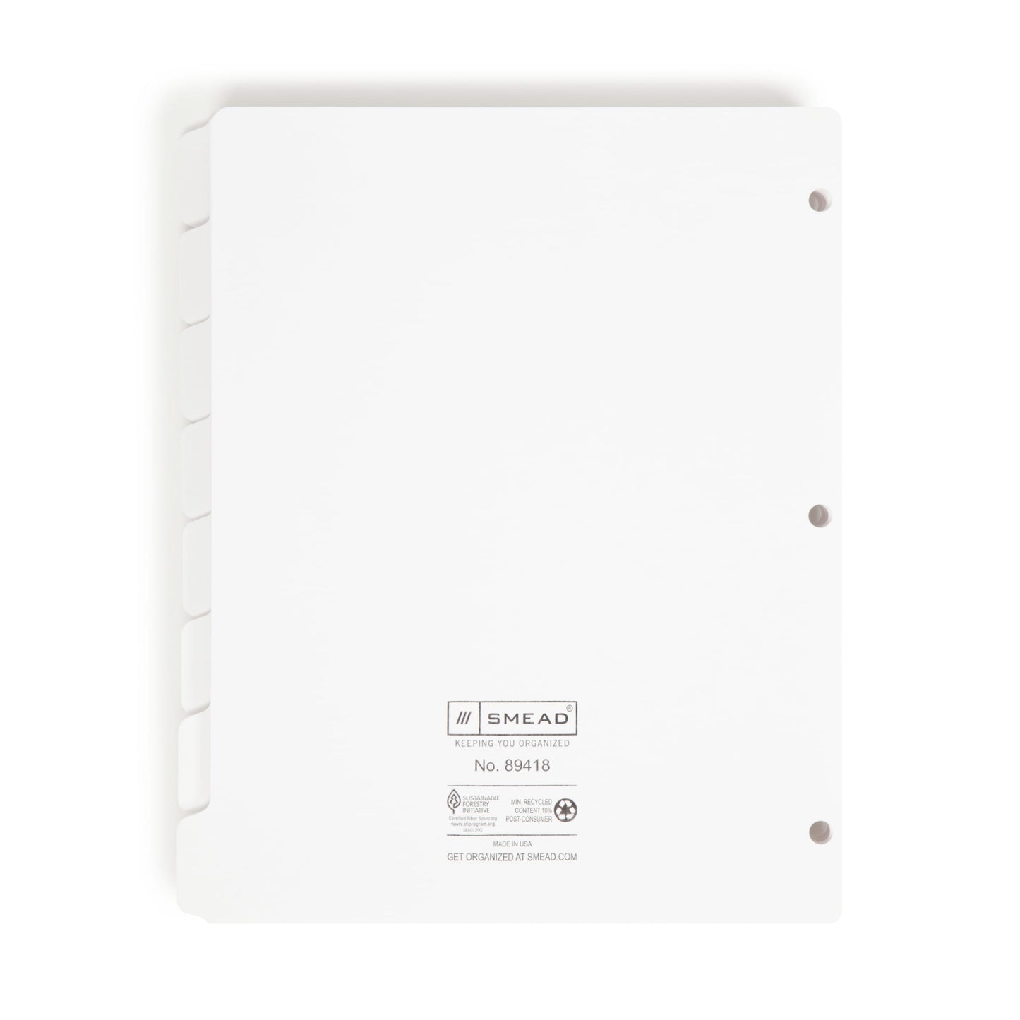 Three-Ring Binder Index Dividers, 8 Sets of 5 Dividers Each, 1/8-Cut Tabs, White Color, Letter Size, Set of 1, 30086486894181