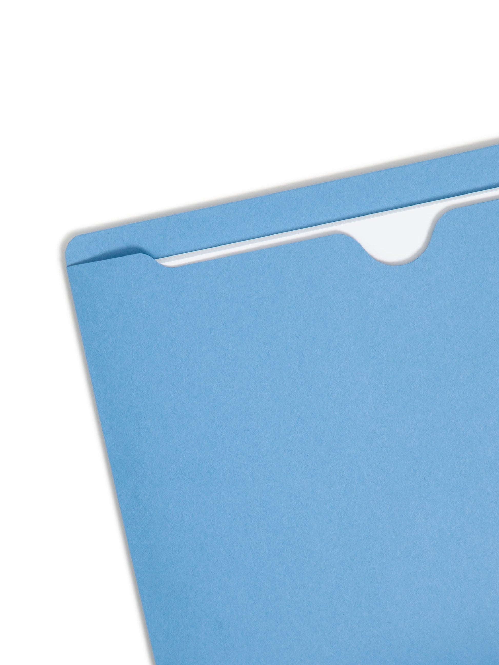 Colored File Jackets, Reinforced Straight-Cut Tab, No Expansion, Blue Color, Letter Size, Set of 100, 30086486755024