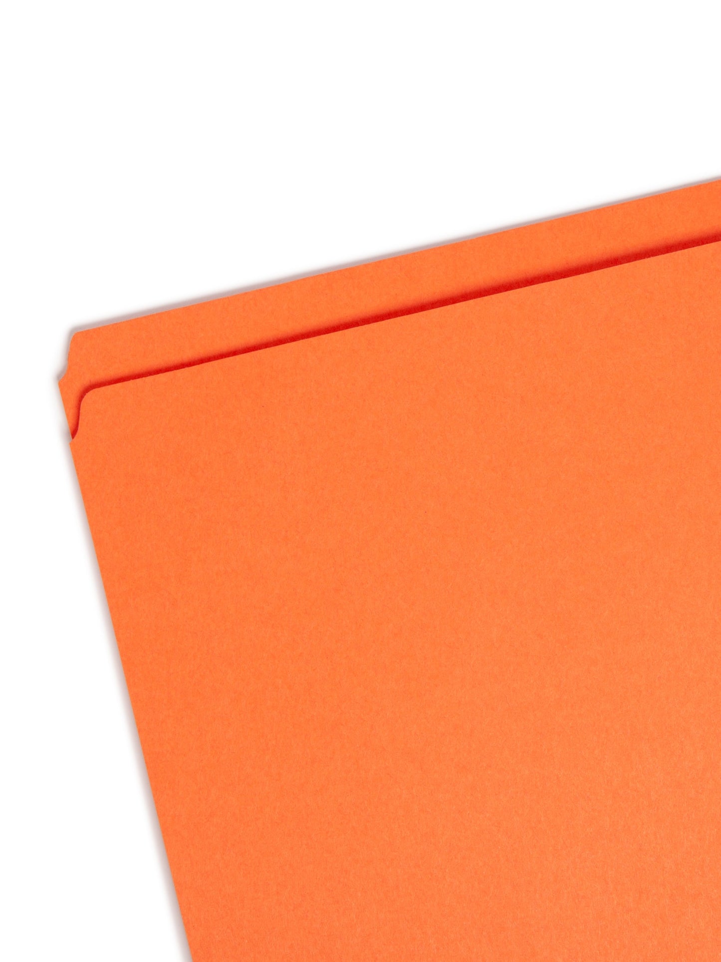 Reinforced Tab File Folders, Straight-Cut Tab, Orange Color, Letter Size, Set of 100, 086486125109