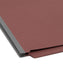 SafeSHIELD® Pressboard End Tab Classification File Folders, Straight-Cut Tab, 2 inch Expansion, 2 Divider, Red Color, Legal Size, Set of 10, 30086486298606