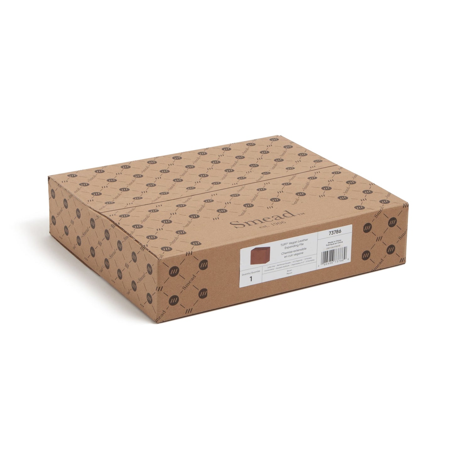 TUFF® Vegan Leather Expanding Files, 12 Pockets, Monthly Jan-Dec, Brown Color, Letter Size, Set of 1, 086486737869