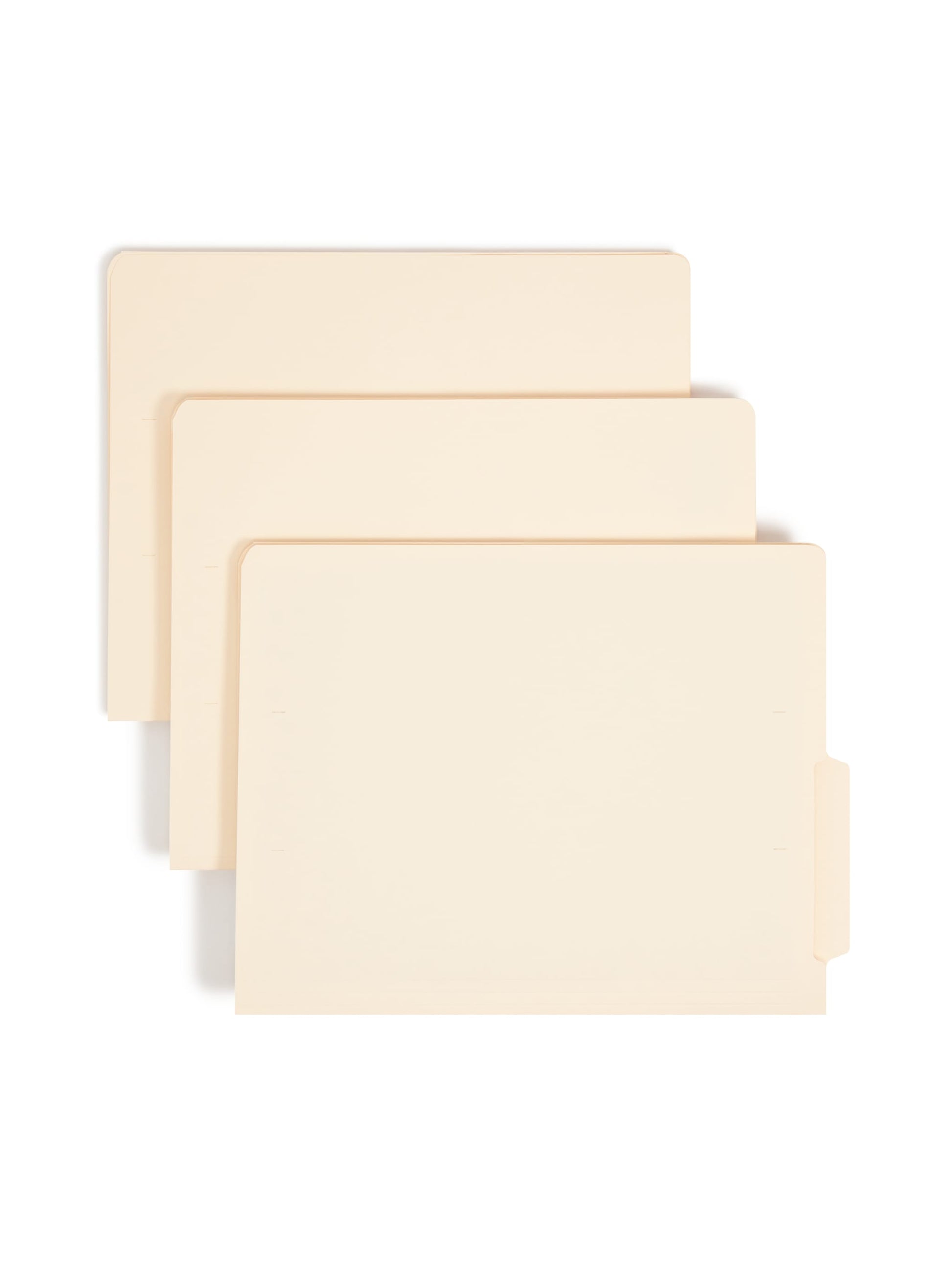 Shelf-Master® Reinforced Tab End Tab File Folders, 4 inch High Tab, Manila Color, Letter Size, Set of 100, 086486241793