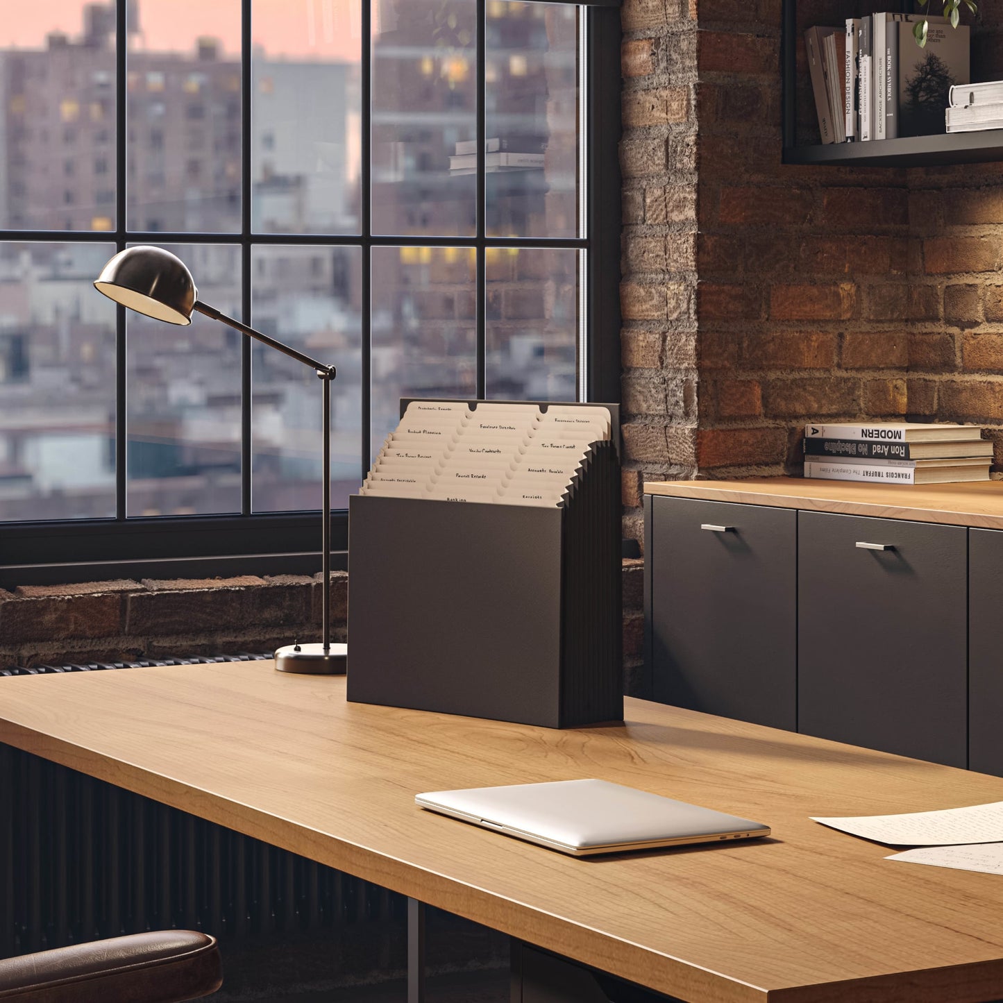 Expanding Stadium® File, 12 Pockets, Charcoal Color, 13.6" X 12.25" X 1.88" Size, Set of 1, 086486702270