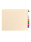 Shelf-Master® Reinforced End Tab File Folders, Straight-Cut Tab, 9-1/2 inch Front, Manila Color, Letter Size, Set of 100, 086486241106