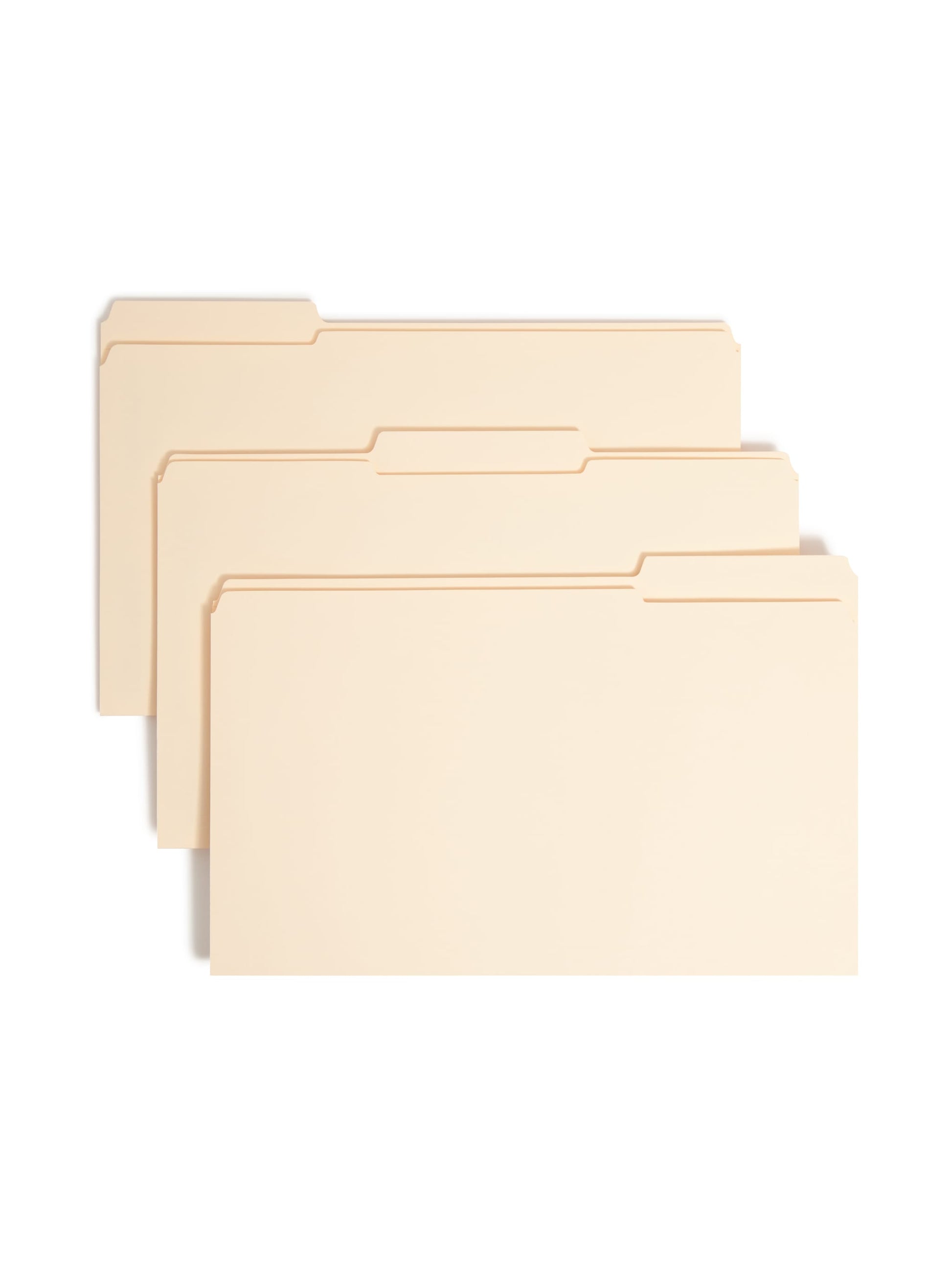 Reinforced Tab Fastener File Folders, 1/3-Cut Tab, 1 Fastener, Manila Color, Legal Size, Set of 50, 086486195348