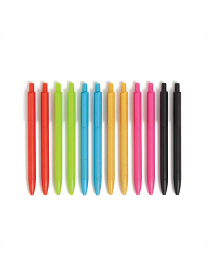 U Brands U-Eco Ballpoint Pens - Colored Ink, Assorted Colors, 12 CT