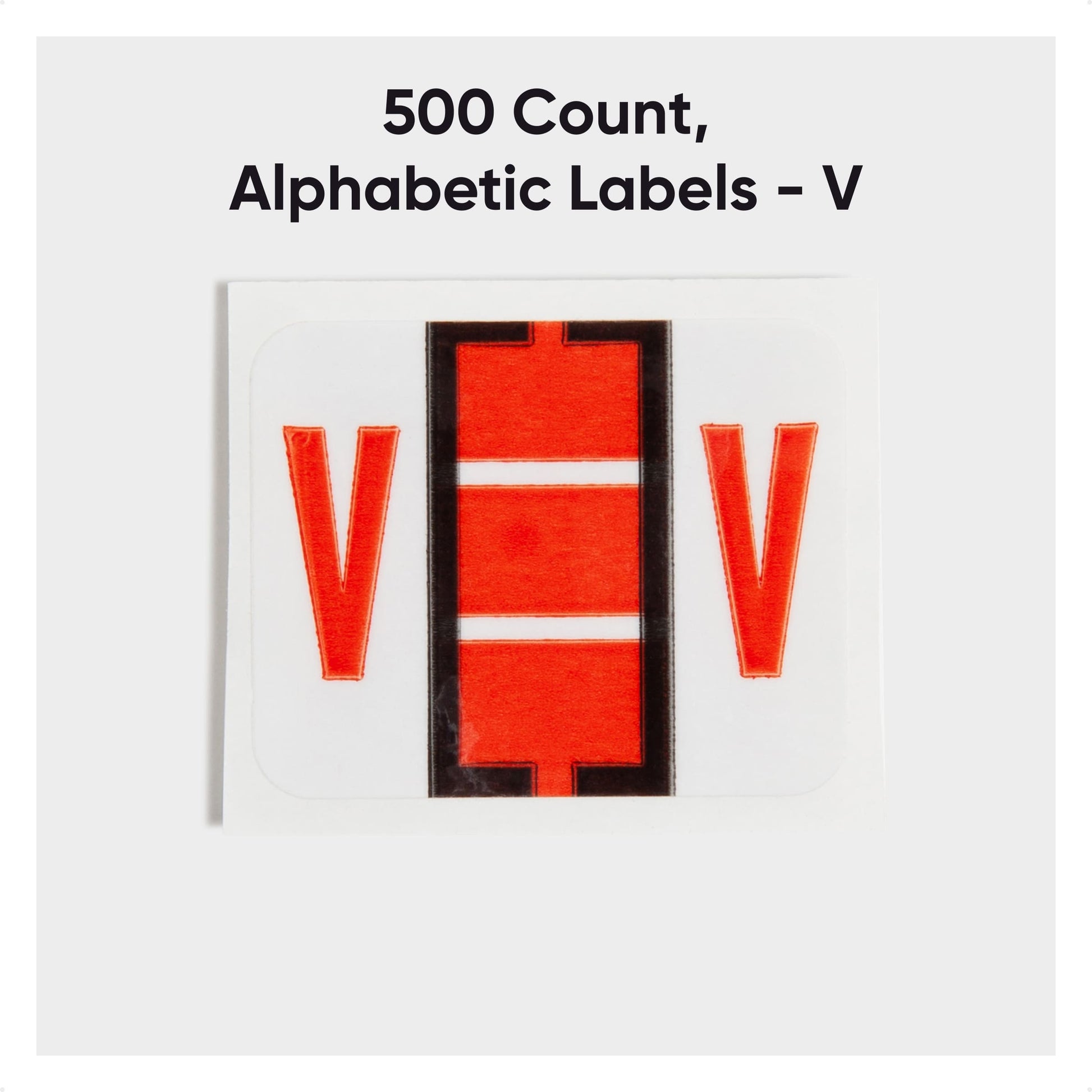 BCCR Bar Style Color-Coded Alphabetic Labels, A-Z Rolls, Dark Orange Color, 1-1/4" X 1" Size, Set of 50, 086486670920