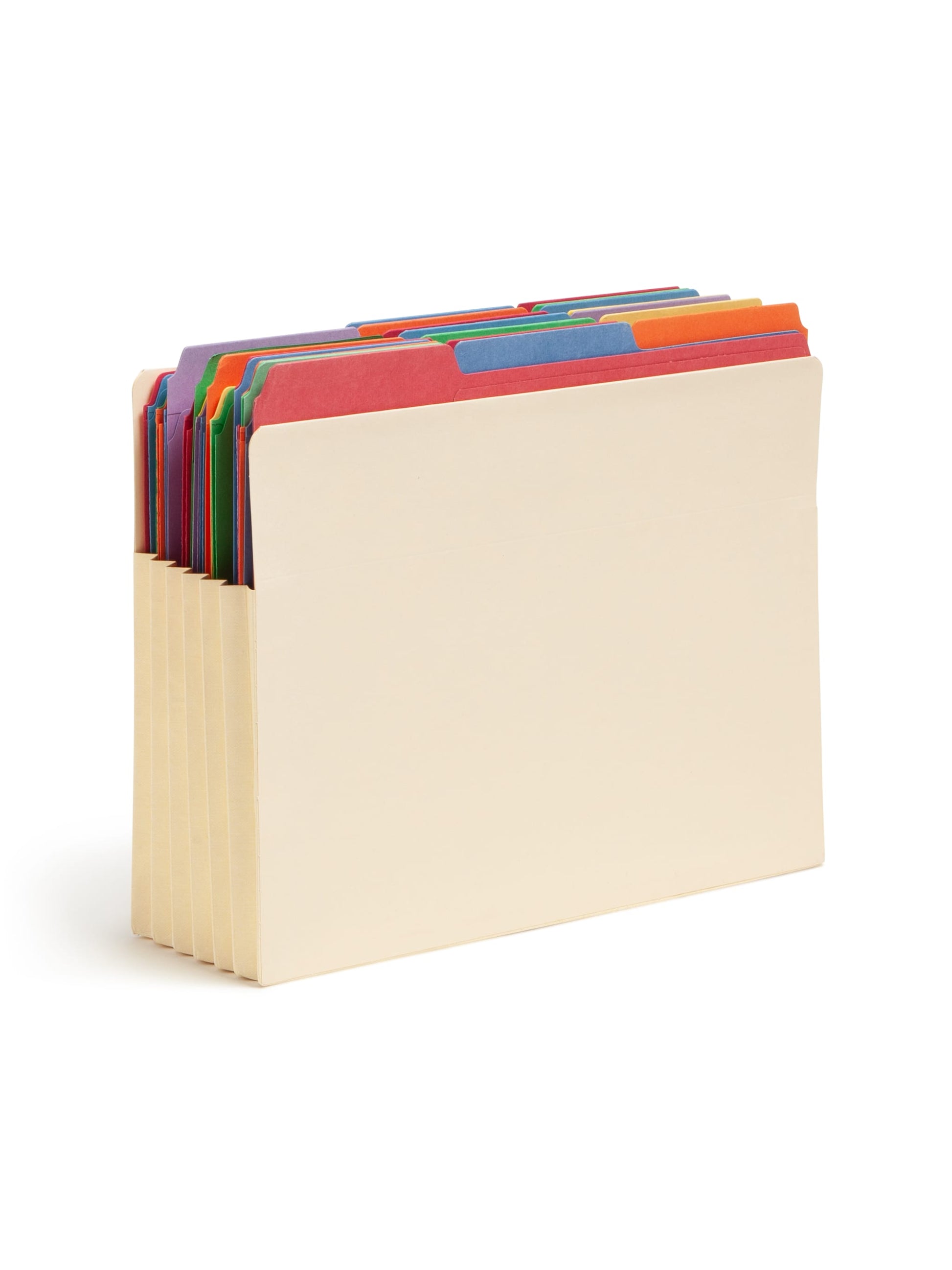 TUFF® Extra-Wide Reinforced End Tab File Pockets, Straight-Cut Tab, 5-1/4 inch Expansion, Manila Color, Letter Size, Set of 10, 30086486751606
