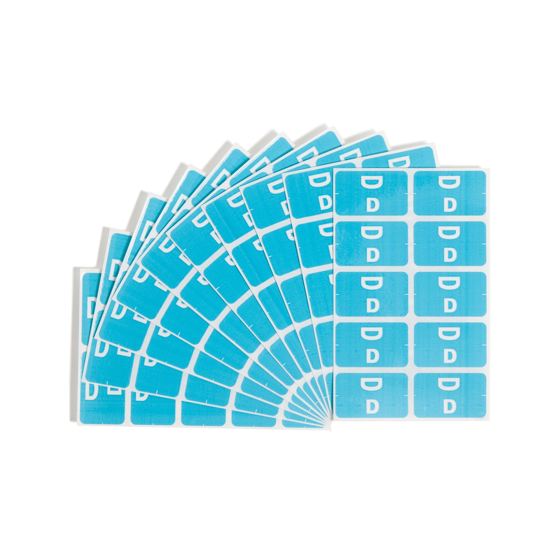 AlphaZ® ACCS Color Coded Alphabetic Labels - Sheets, Light Blue Color, 1" X 1-5/8" Size, Set of 100, 086486671743