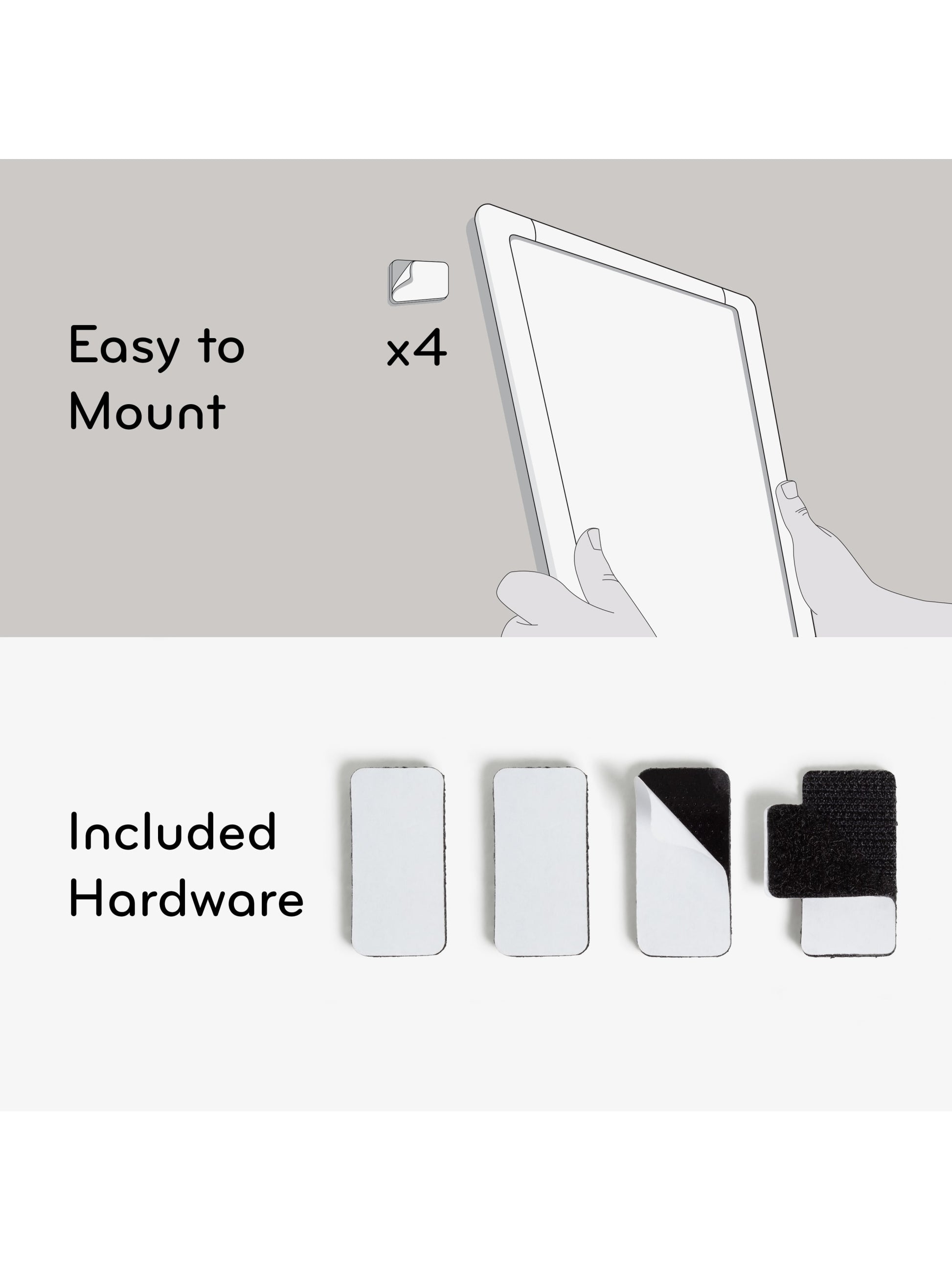 Contempo Frame Dry Erase Board, Contempo, White, White, 14" x 11", 2' or smaller, White, 14" X 11" Size, Set of 4, 843463132594