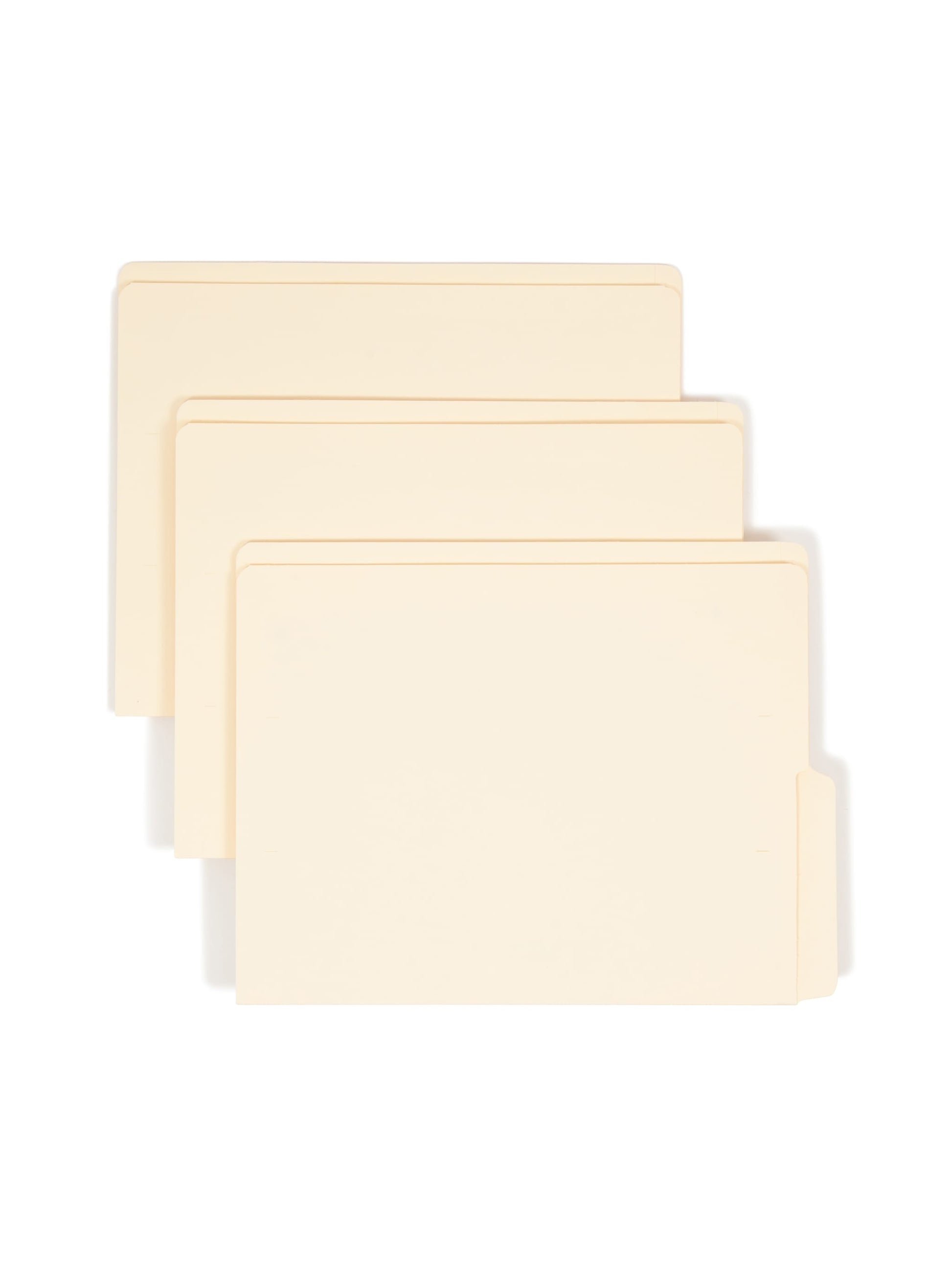 Shelf-Master® Reinforced Tab End Tab File Folders, 1/2-Cut Tab, Bottom Position, Manila Color, Letter Size, Set of 100, 086486241281