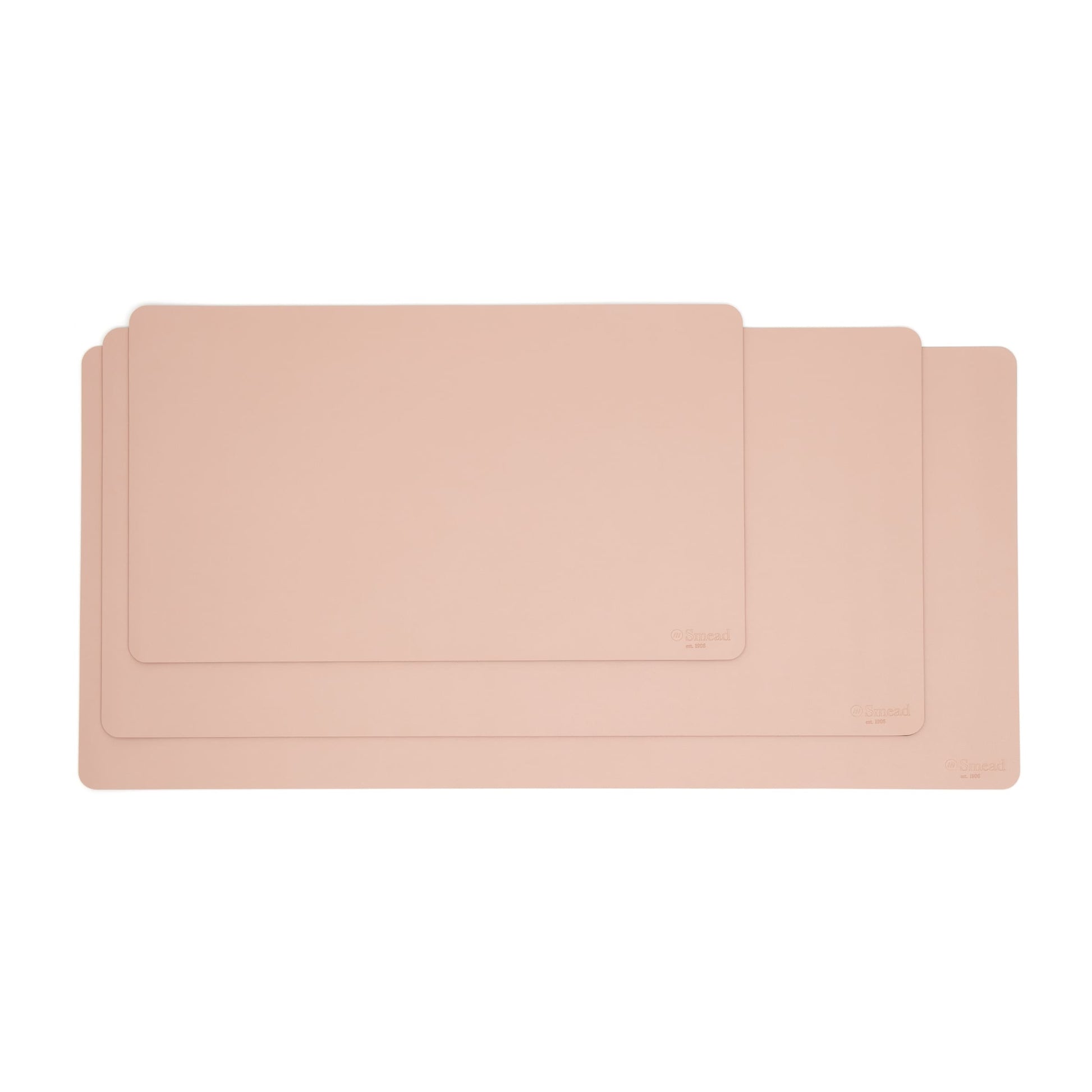 Vegan Leather Desk Pad, Dusty Rose Color, 36"X17" Size, Set of 1, 086486648295