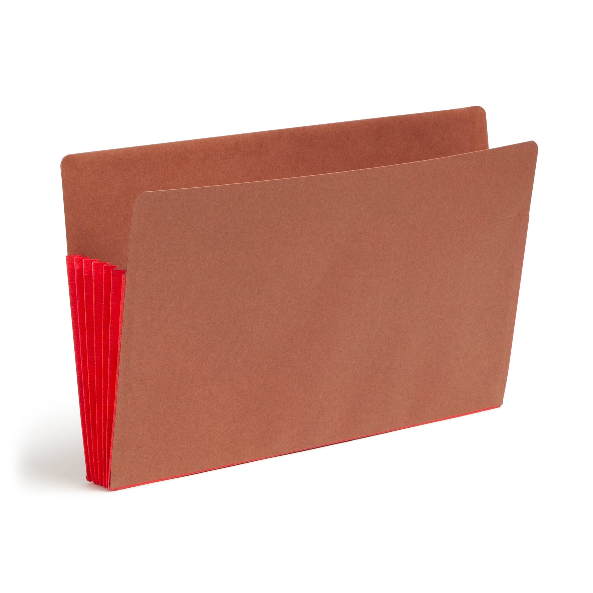 Reinforced End Tab File Pockets, Straight-Cut Tab, 5-1/4 inch Expansion, Red Color, Extra Wide Legal Size, Set of 10, 30086486746961