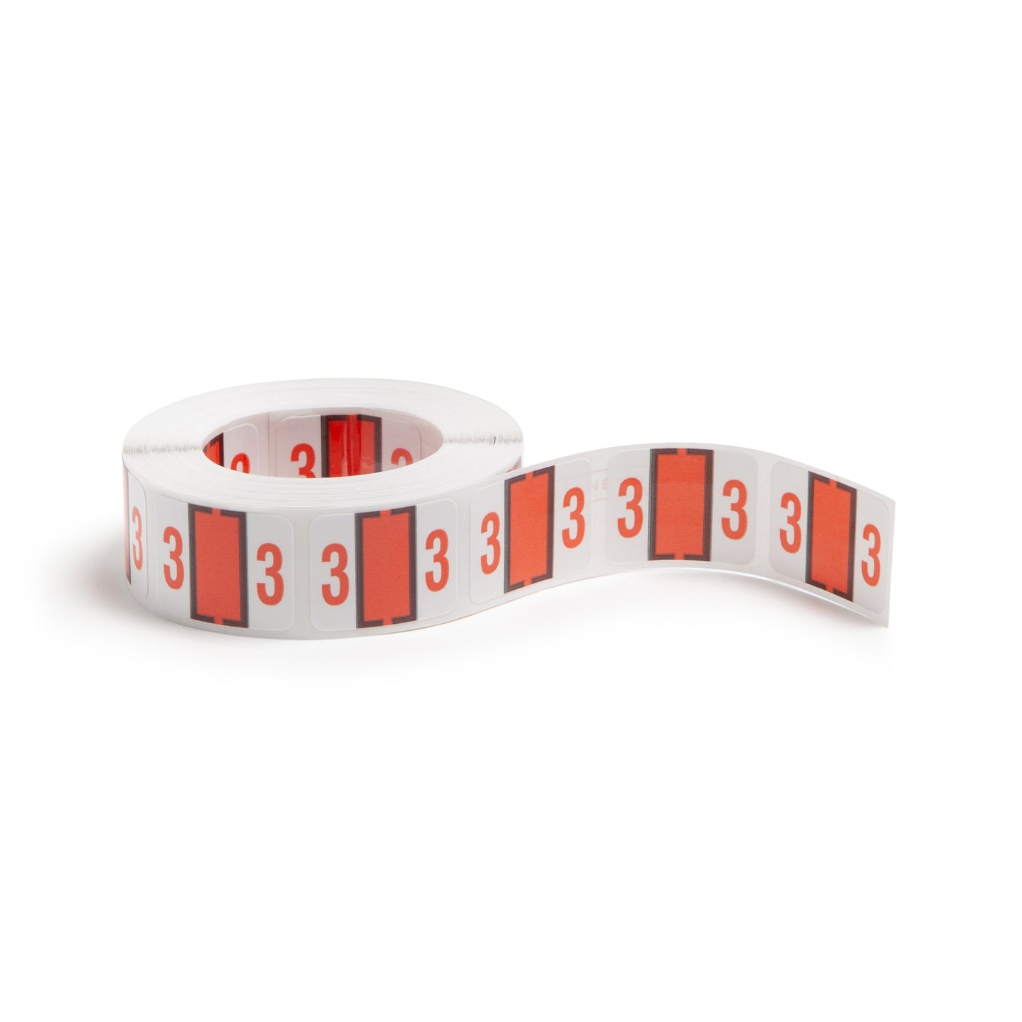 BCCRN Bar Style Color-Coded Numeric Labels, 0-9 Rolls, Dark Orange Color, 1-1/4" X 1" Size, Set of 50, 086486673730
