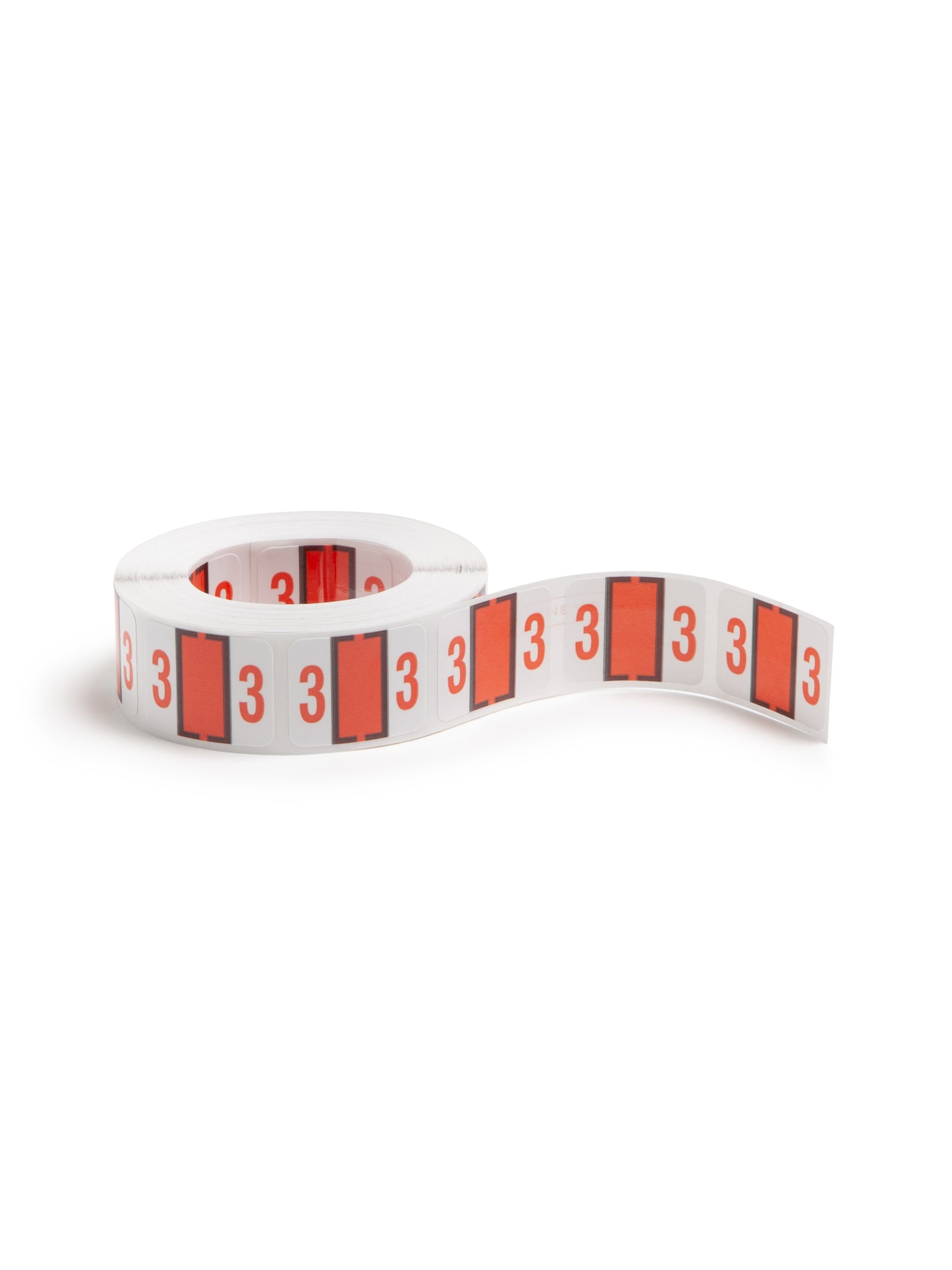 BCCRN Bar Style Color-Coded Numeric Labels, 0-9 Rolls, Dark Orange Color, 1-1/4" X 1" Size, Set of 1, 086486673730