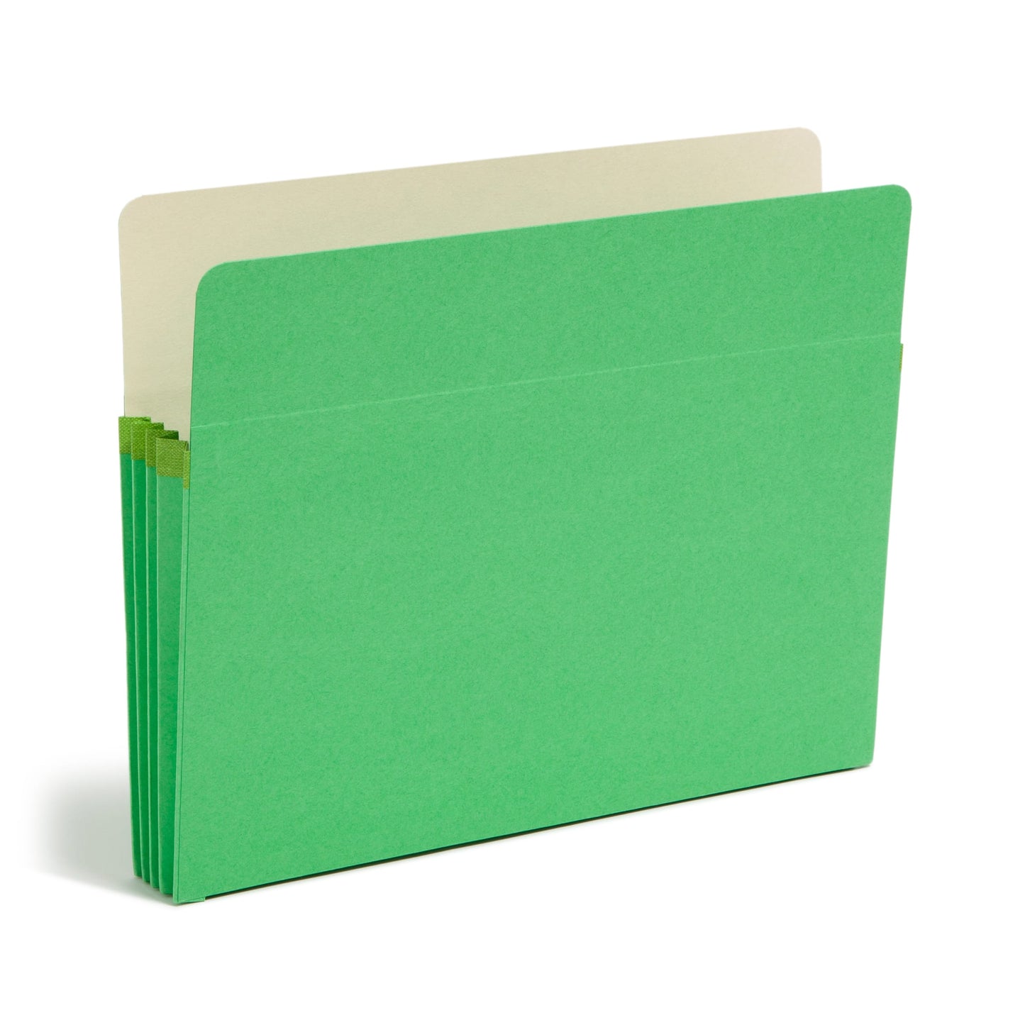 File Pockets, 3-1/2 inch Expansion, Straight-Cut Tab, Green Color, Letter Size, Set of 25, 30086486732261