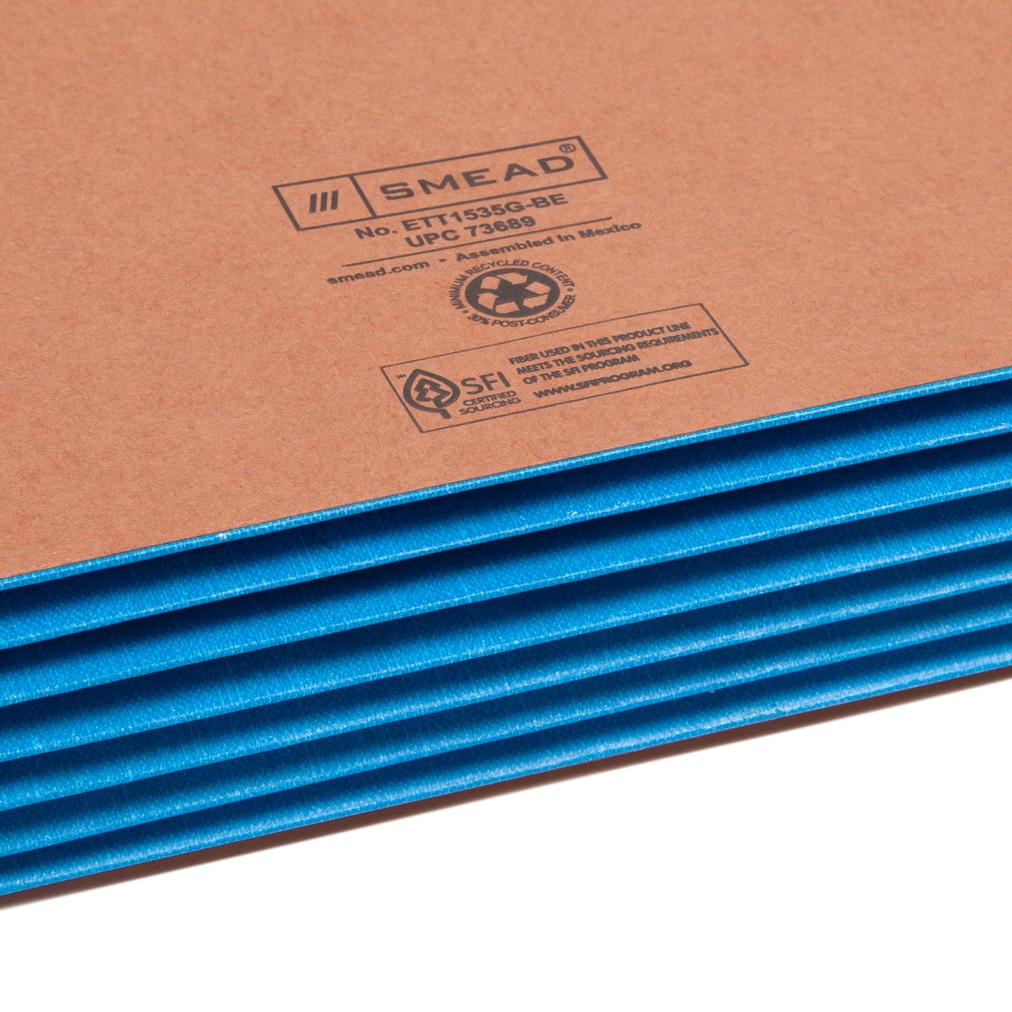 Reinforced End Tab File Pockets, Straight-Cut Tab, 5-1/4 inch Expansion, Blue Color, Extra Wide Letter Size, Set of 10, 30086486736894