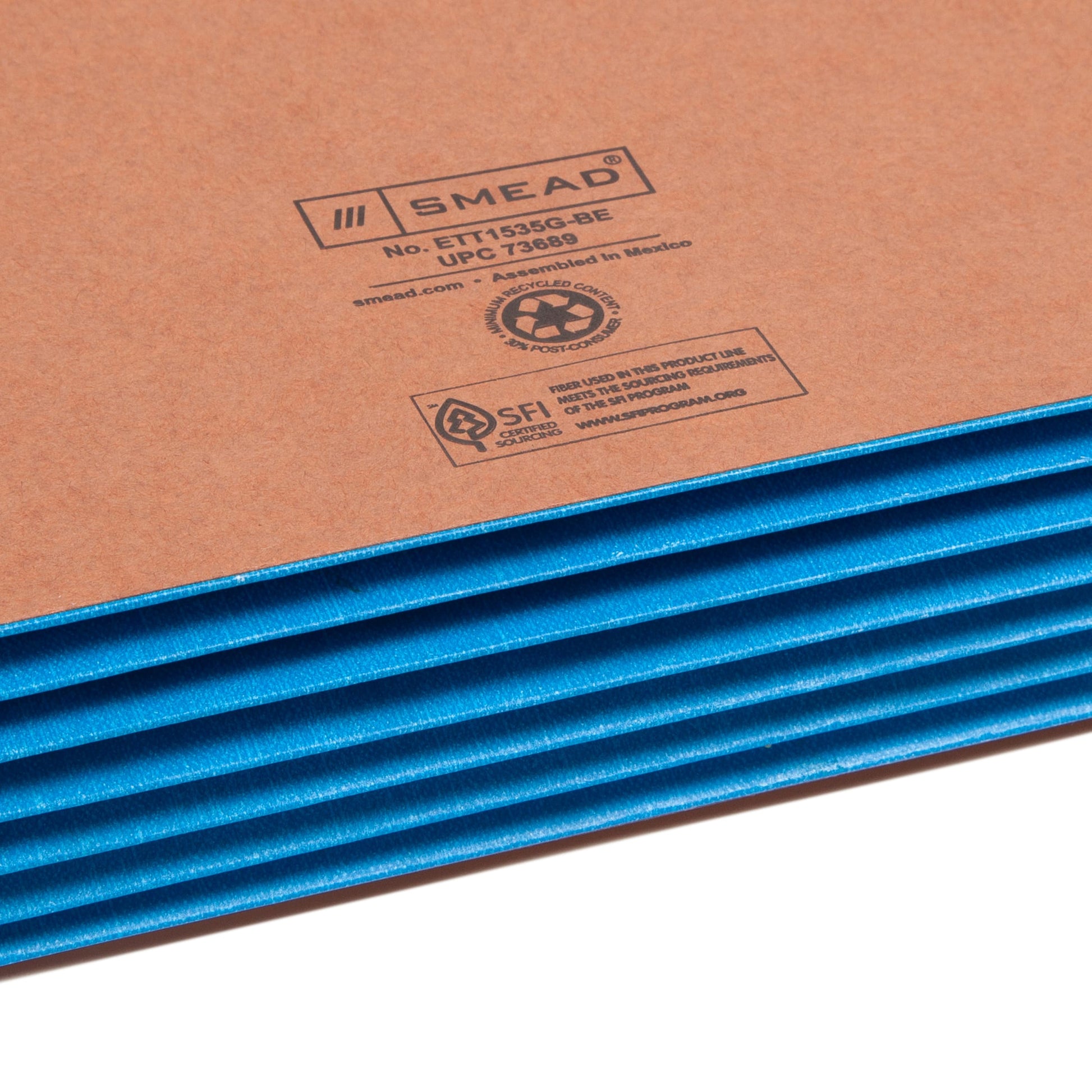 Reinforced End Tab File Pockets, Straight-Cut Tab, 5-1/4 inch Expansion, Blue Color, Extra Wide Letter Size, Set of 10, 30086486736894