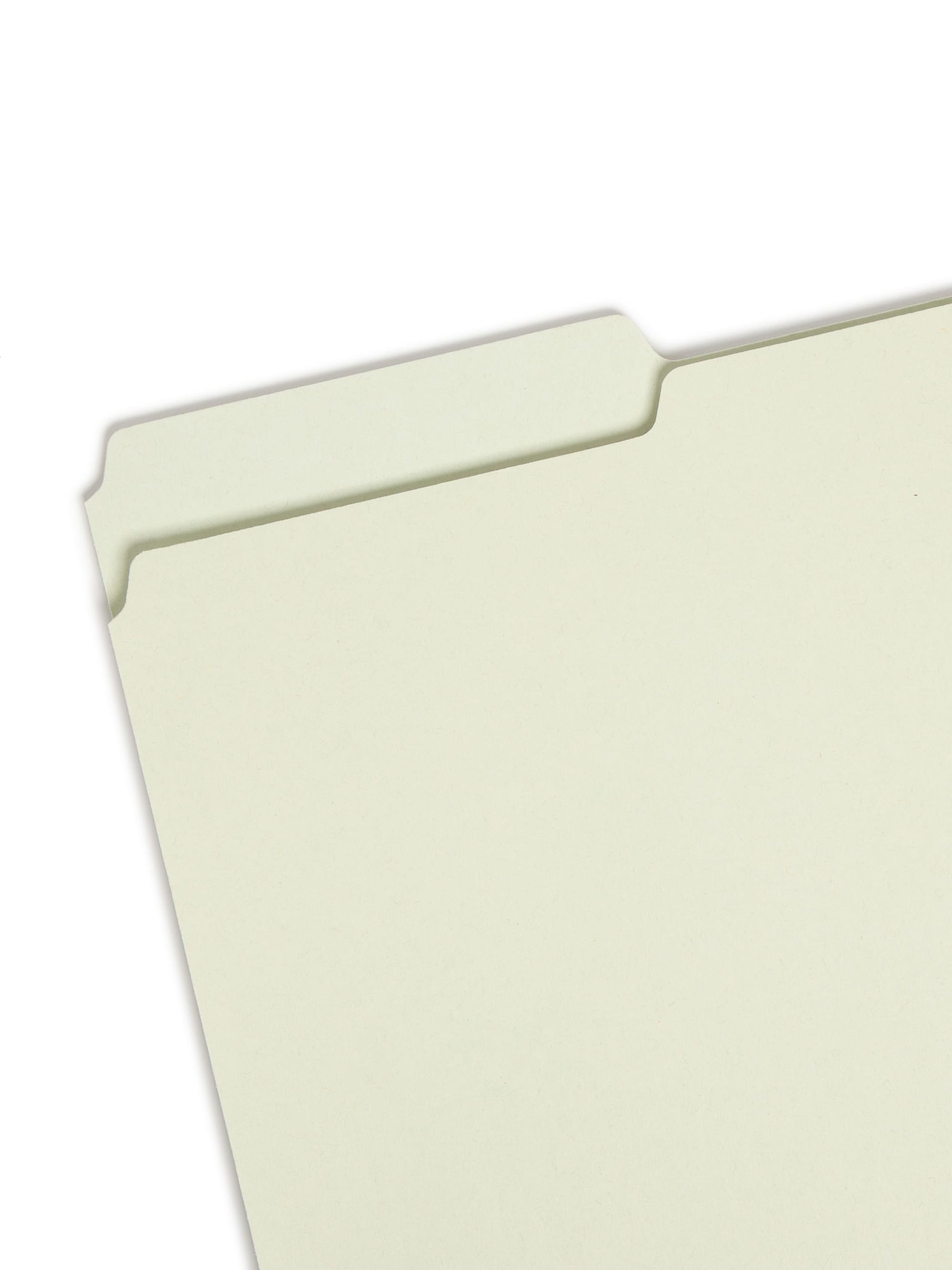 SafeSHIELD® Pressboard Fastener File Folders, 2 inch Expansion, 1/3-Cut Tab, Gray/Green Color, Letter Size, Set of 25, 086486149341