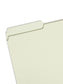 SafeSHIELD® Pressboard Fastener File Folders, 2 inch Expansion, 1/3-Cut Tab, Gray/Green Color, Letter Size, Set of 25, 086486149341