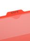 Poly Out Guides, 1/5-Cut Tab, Center Position, Red Color, Letter Size, Set of 50, 086486519205