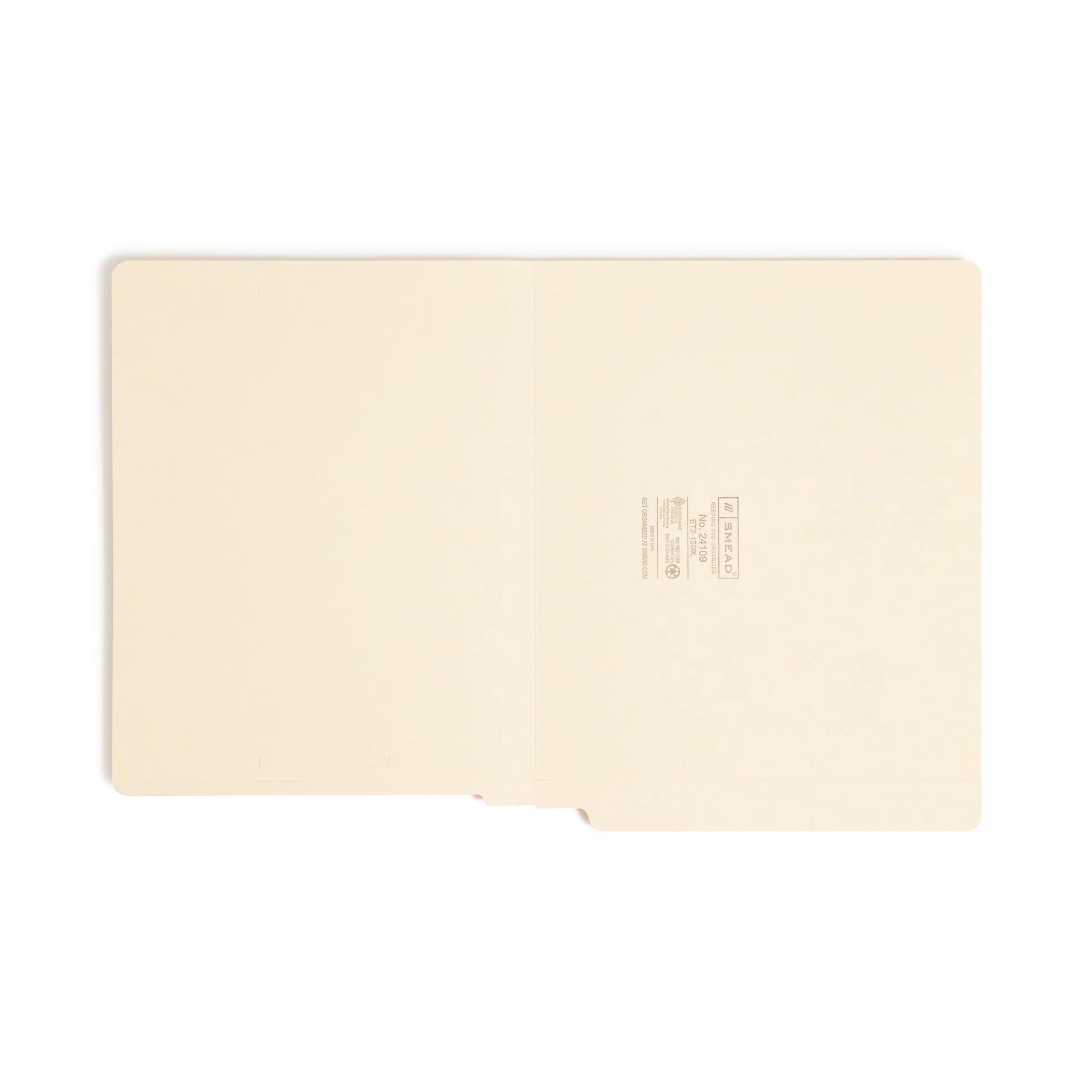 Shelf-Master® Reinforced End Tab File Folders, Straight-Cut Tab, 9 inch Front, Manila Color, Letter Size, Set of 100, 086486241090