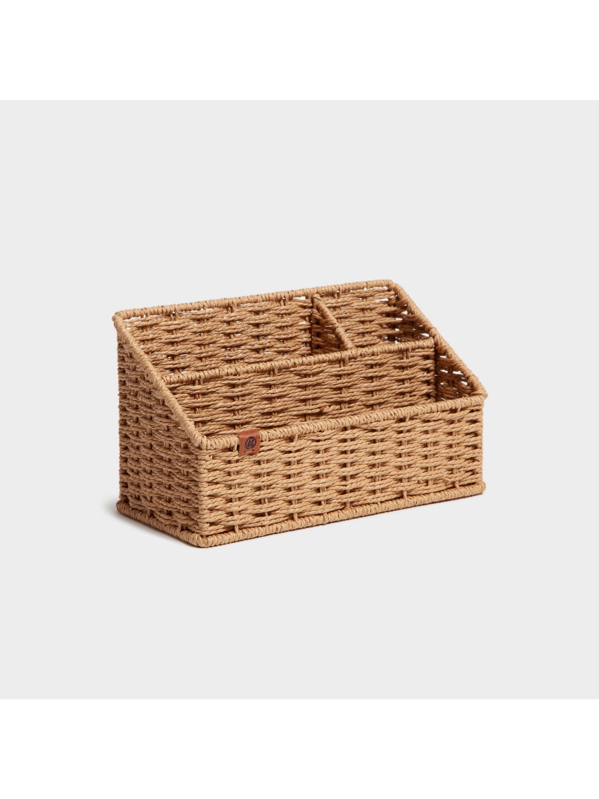 Woven Desktop Organizer, Woven, Brown, Brown, Set of 1, 843463160863