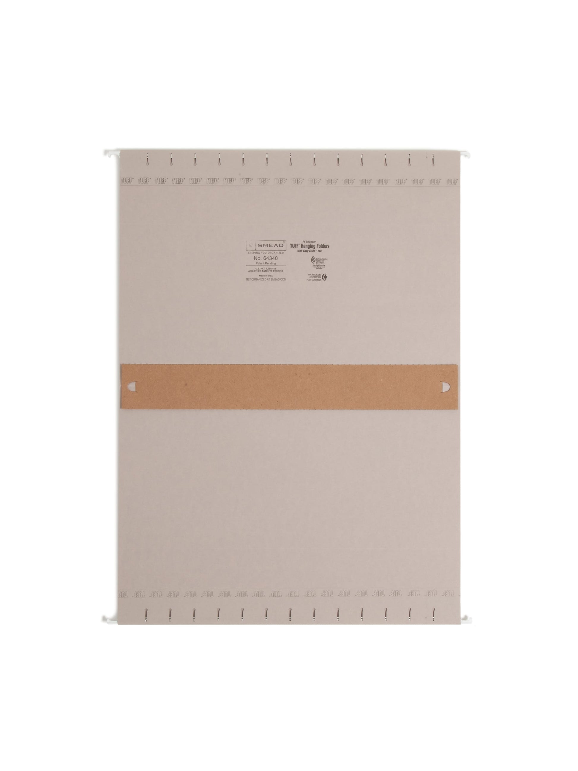 TUFF® Hanging Box Bottom File Folders with Easy Slide® Tabs, 2 inch Expansion, Gray Color, Legal Size, Set of 1, 086486643405