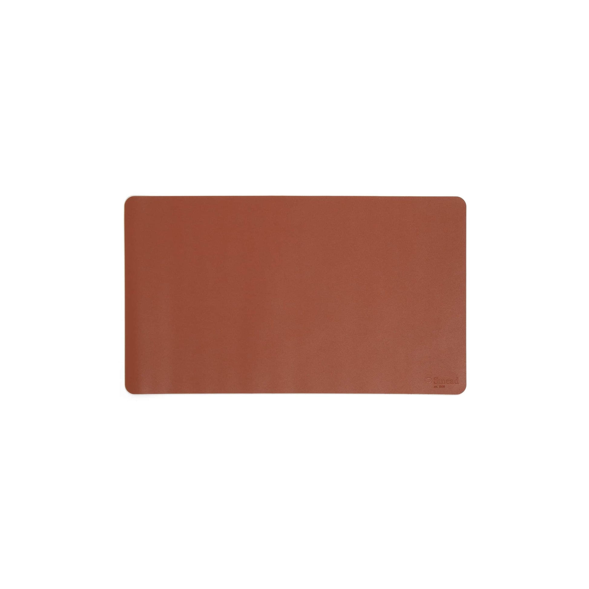 Vegan Leather Desk Pad, Saddle Color, 23.6"X13.7" Size, Set of 1, 086486648370