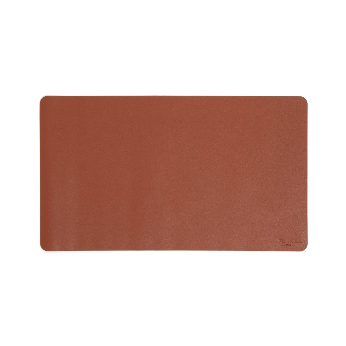 Vegan Leather Desk Pad, Saddle Color, 23.6"X13.7" Size, Set of 1, 086486648370