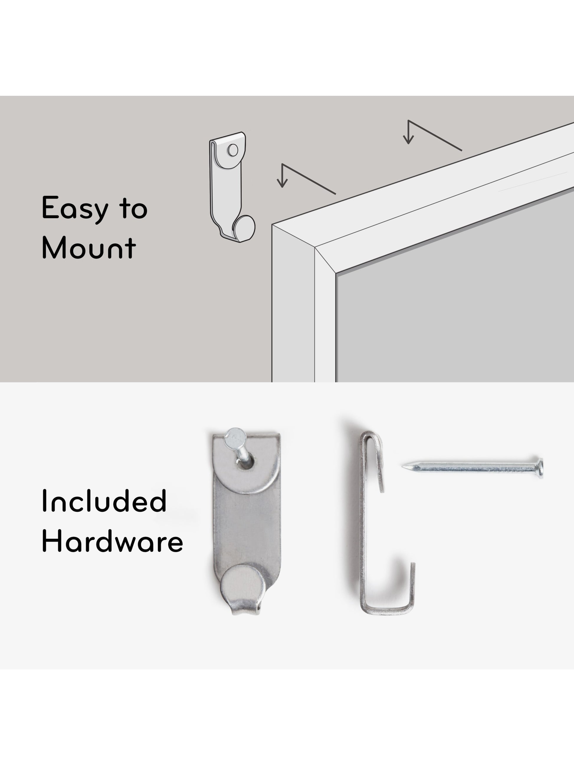 Metal Frame Dry Erase Board, Silver, White, 35" x 23", 3 x 2, White, 35" X 23" Size, Set of 1, 812296020712