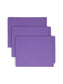 Shelf-Master® Reinforced Tab End Tab File Folders, Straight-Cut Tab, Purple Color, Letter Size, Set of 100, 086486254205