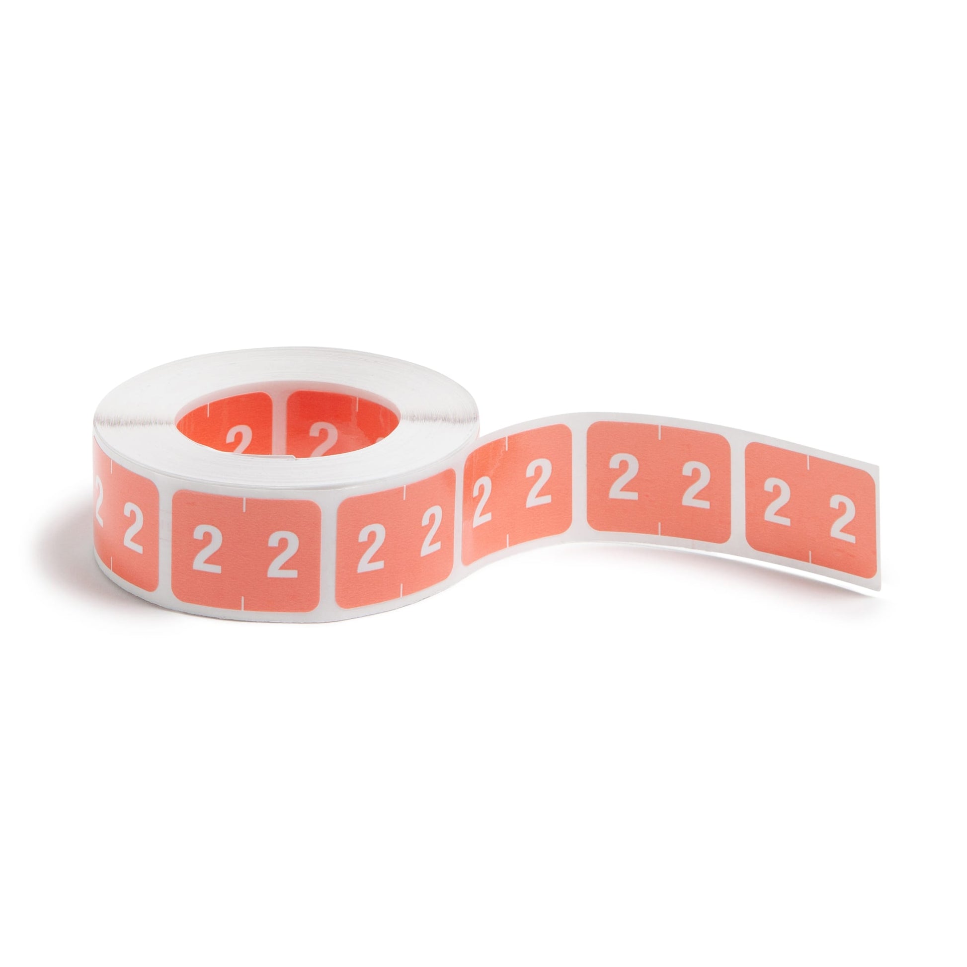 DCCRN Color-Coded Numeric Labels - Rolls, Pink Color, 1-1/4" X 1" Size, Set of 500, 086486673426
