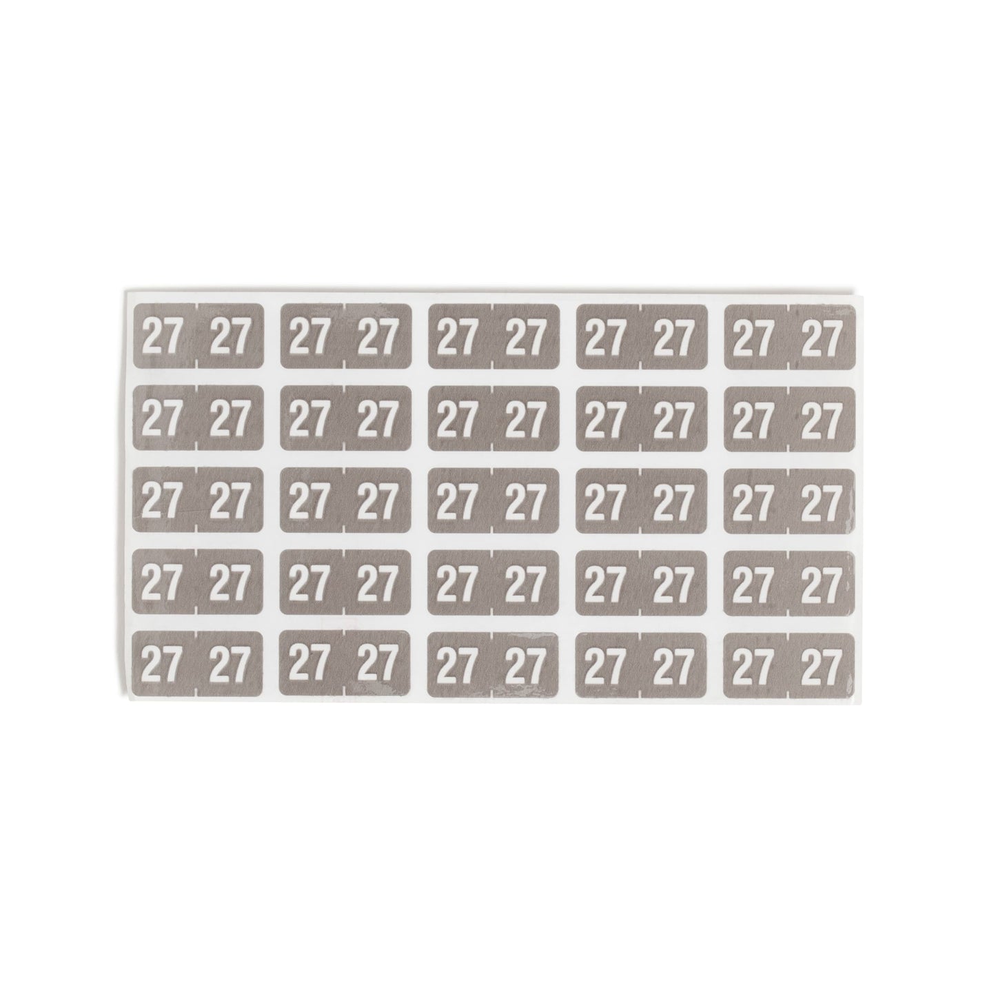 ETS Color-Coded Year Labels - Sheets, Gray Color, 1" X 1/2" Size, Set of 250, 086486679275