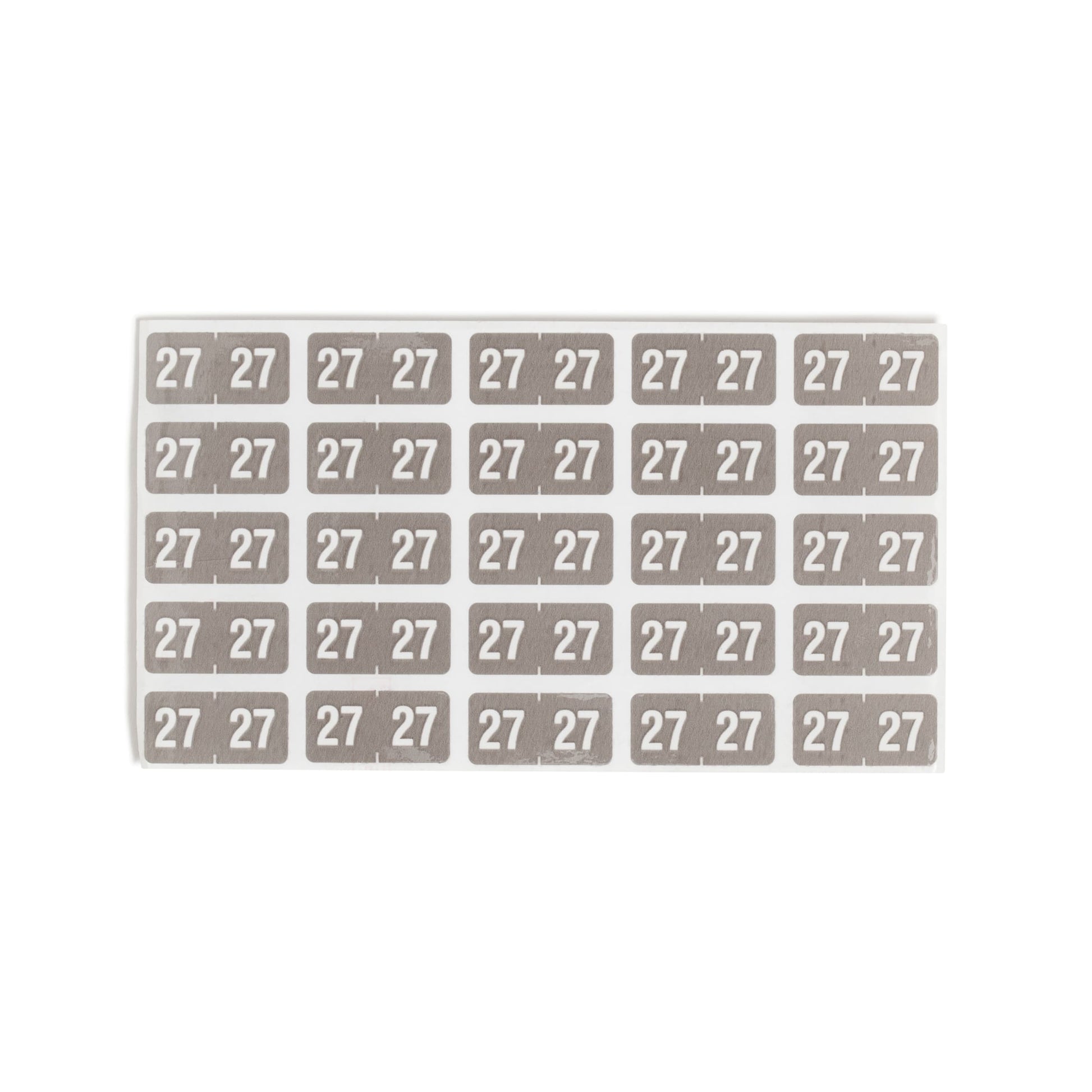 ETS Color-Coded Year Labels - Sheets, Gray Color, 1" X 1/2" Size, Set of 250, 086486679275