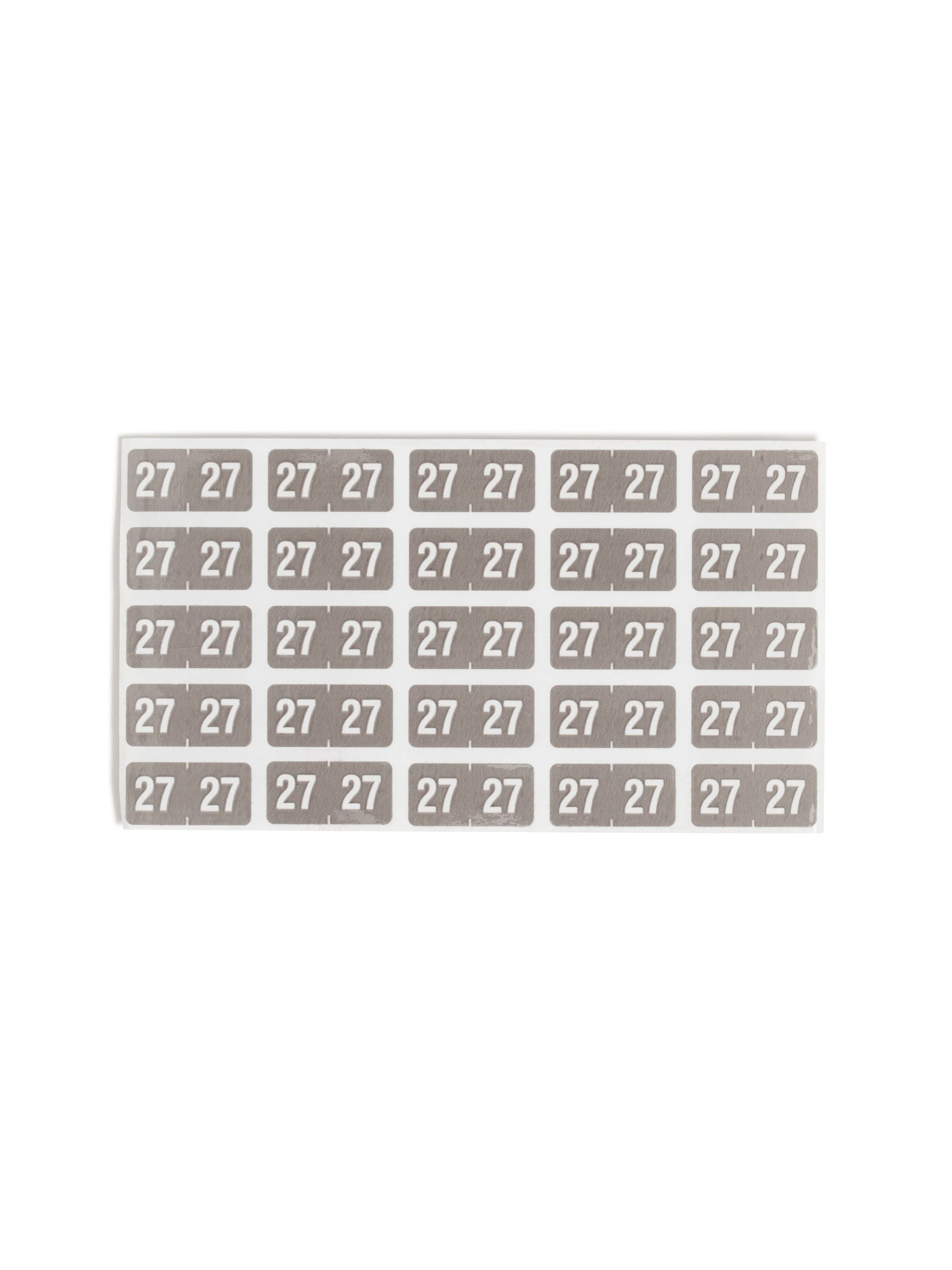 ETS Color-Coded Year Labels - Sheets, Gray Color, 1" X 1/2" Size, Set of 250, 086486679275
