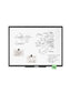 Aluminum PinIt Frame Dry Erase Board, Pinit Frame, Black, White, 47" x 35", 4 x 3, White, 47" X 35" Size, Set of 1, 843463130118
