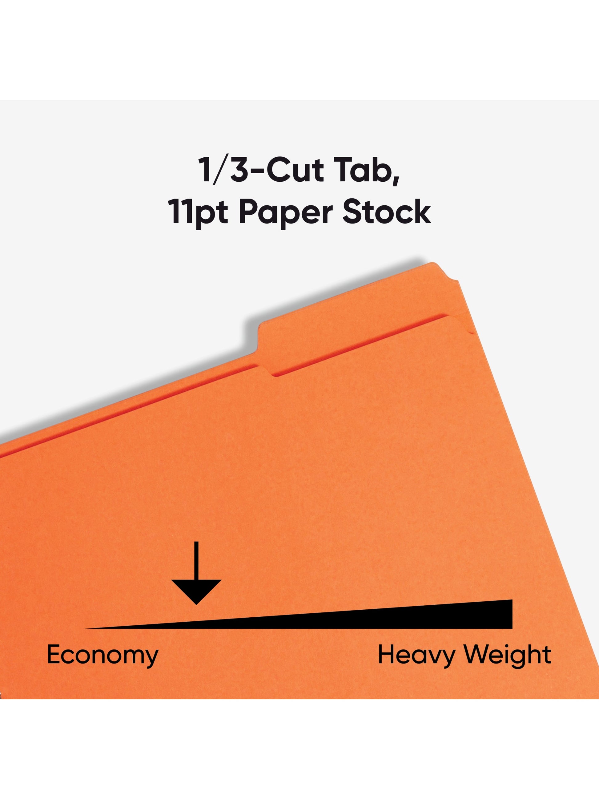 Reinforced Tab Fastener File Folders, 1/3-Cut Tab, 2 FastenersReinforced Tab Fastener File Folders, 1/3 Cut, Orange, Letter, Orange, Letter Size, Set of 50, 086486125406