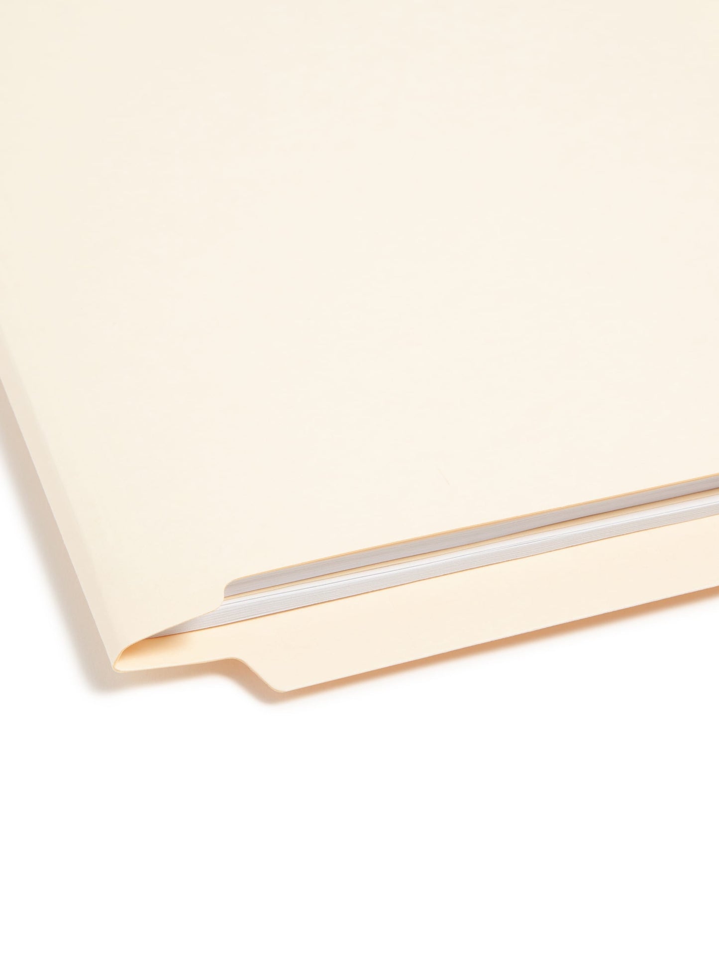 Shelf-Master® Reinforced End Tab Fastener File Folders, Straight-Cut Tab, 1 Divider, Manila Color, Letter Size, Set of 50, 086486342209