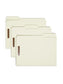 Pressboard Fastener File Folders, 1 inch Expansion, Gray/Green Color, Letter Size, Set of 25, 086486150033