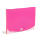 Poly Expanding Files with Flap, 6 Pockets, Wave Pattern, Pink Color, Letter Size, Set of 1, 086486708746