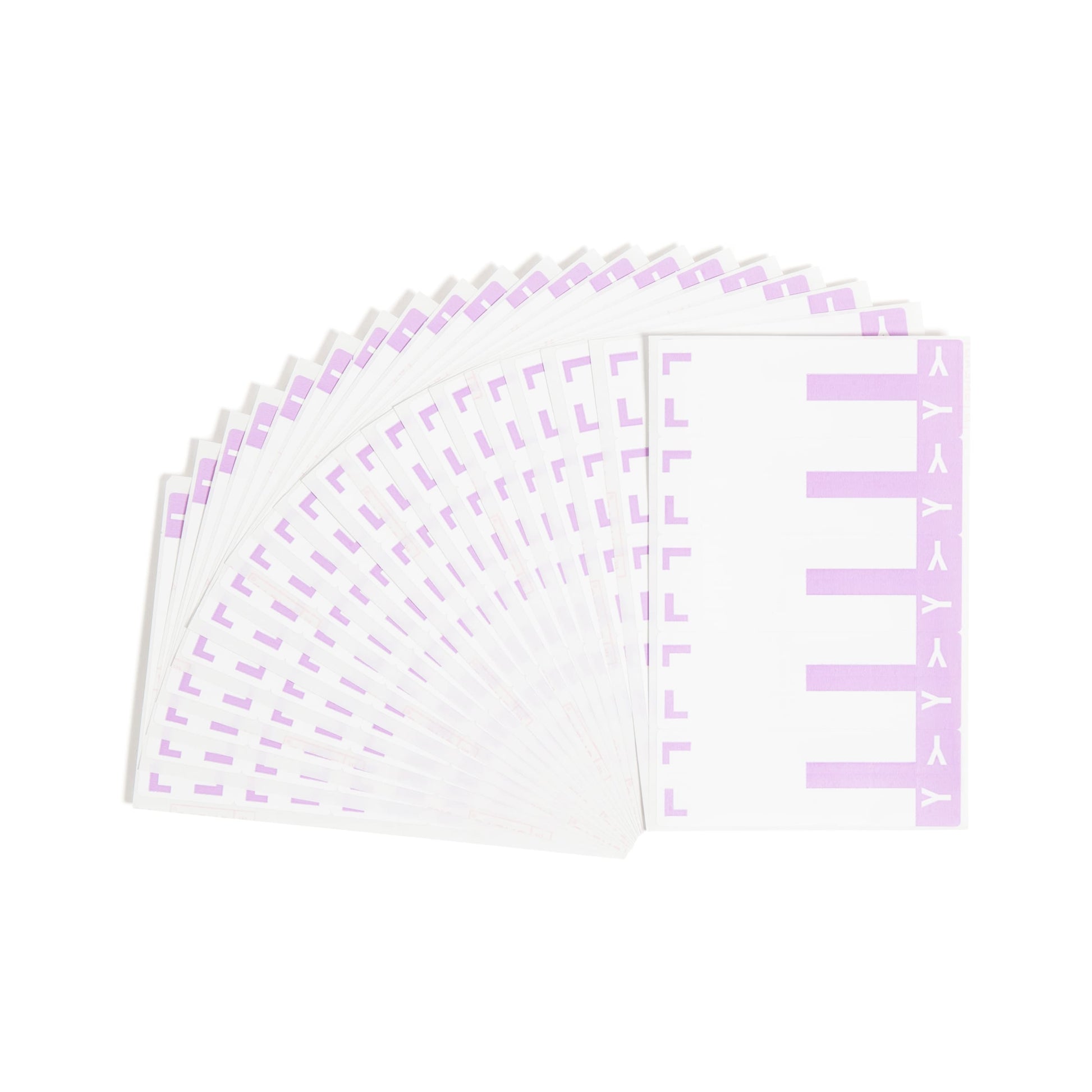 AlphaZ® NCC Color-Coded Name Labels - Sheets, Lavender Color, 3-5/8" X 1-5/32" Size, Set of 100, 086486671637