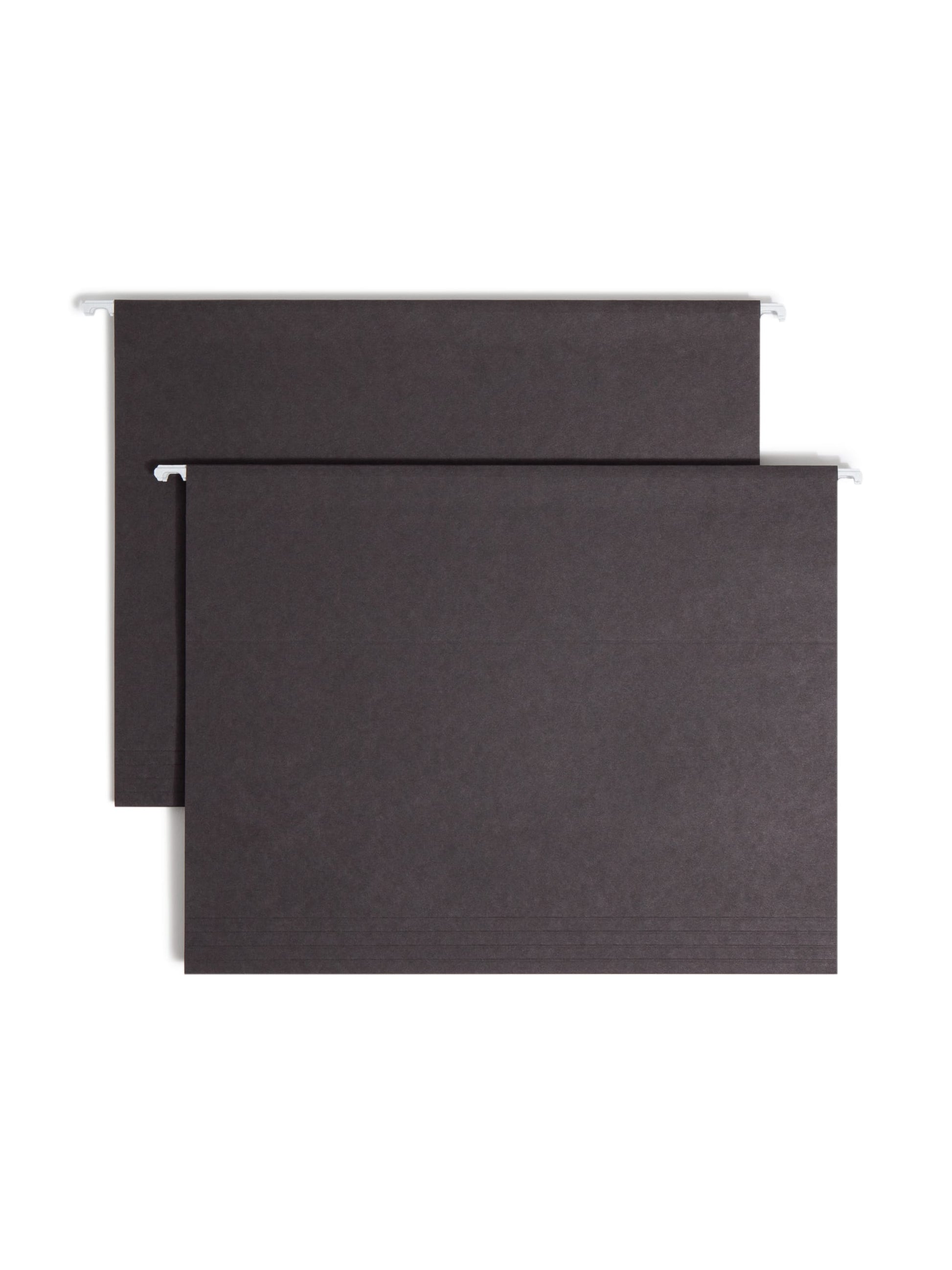 Standard Hanging File Folders, Black Color, Letter Size, Set of 25, 086486644273