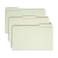 Pressboard File Folder, 1 inch Expansion, 1/3-Cut Tab, Gray/Green Color, Legal Size, Set of 25, 086486182300