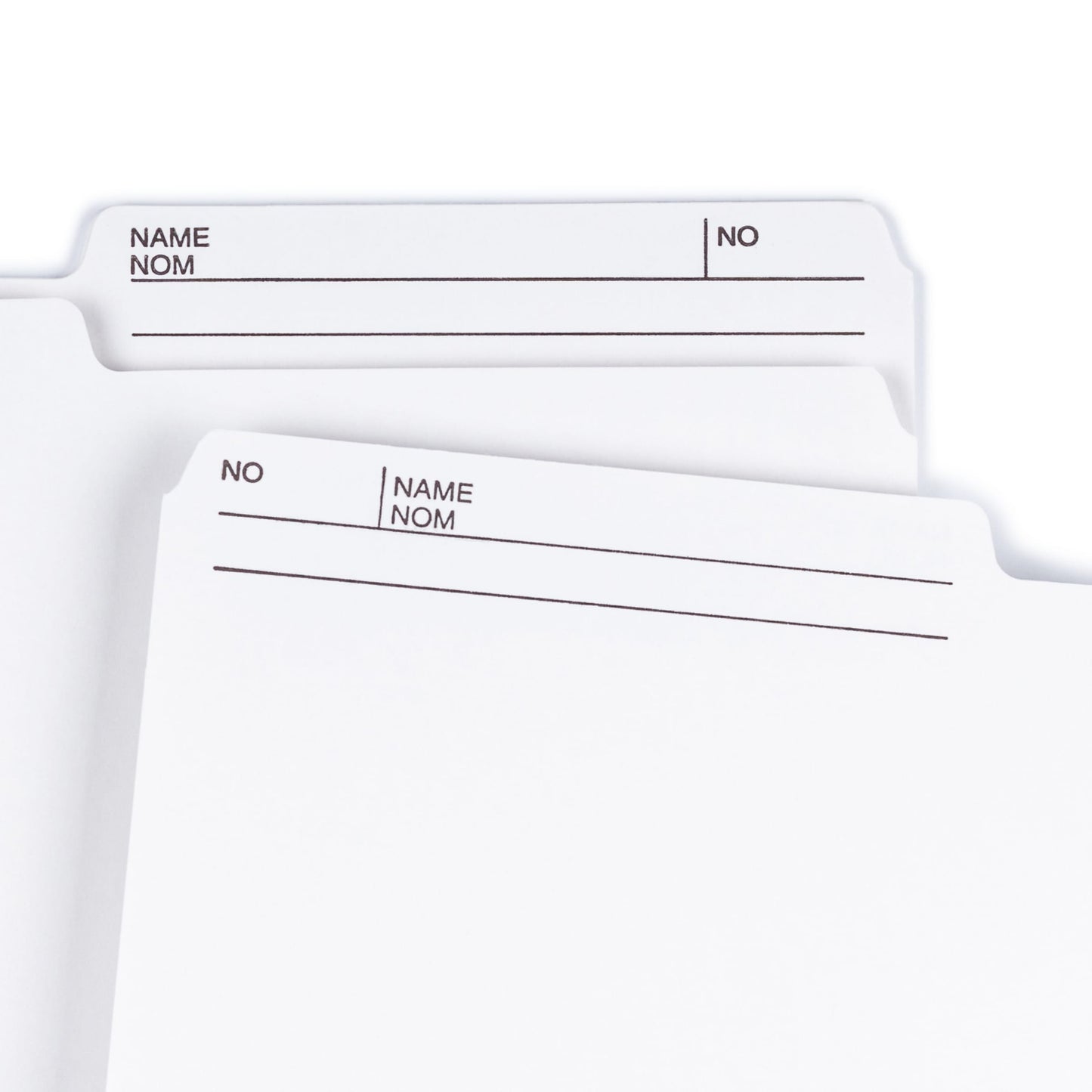 Reversible Printed Tab File Folders, 1/2-Cut Tab, Ivory Color, Letter Size, Set of 100, 086486103480