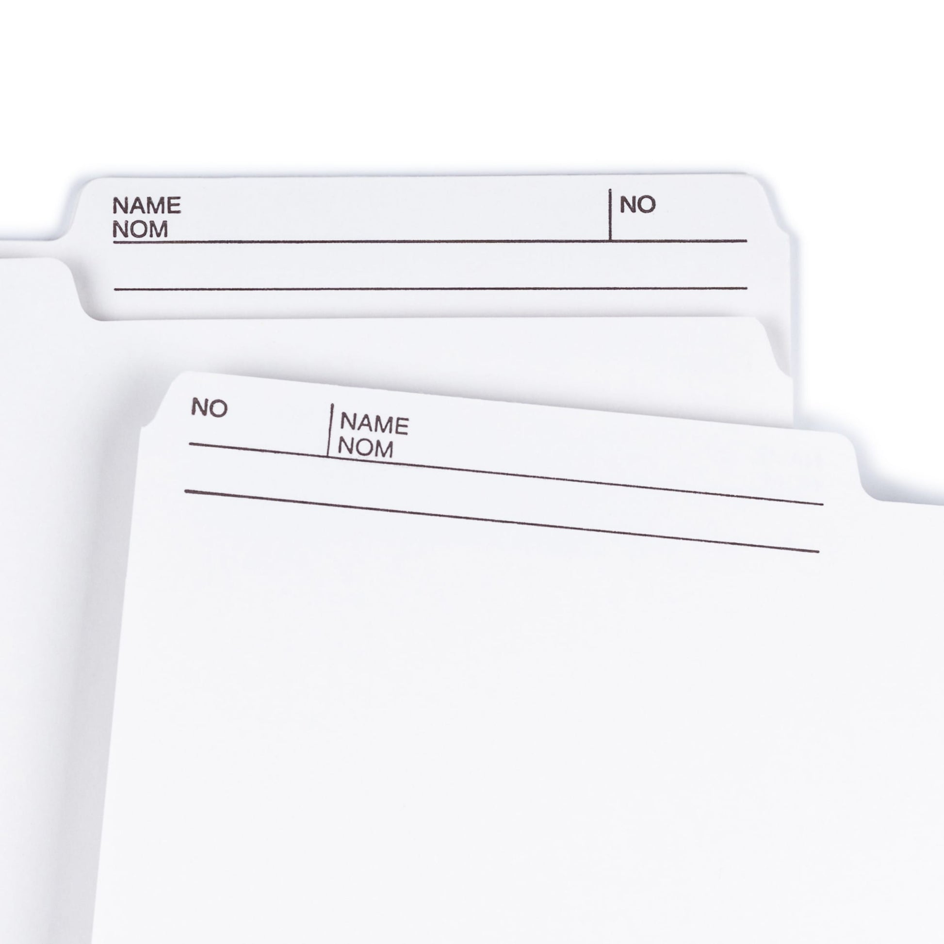 Reversible Printed Tab File Folders, 1/2-Cut Tab, Ivory Color, Letter Size, Set of 100, 086486103480