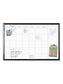 Metal Frame Dry Erase Calendar Board, Black, White, 23" x 35", 3 x 2, White, 23" X 35" Size, Set of 1, 817894028993