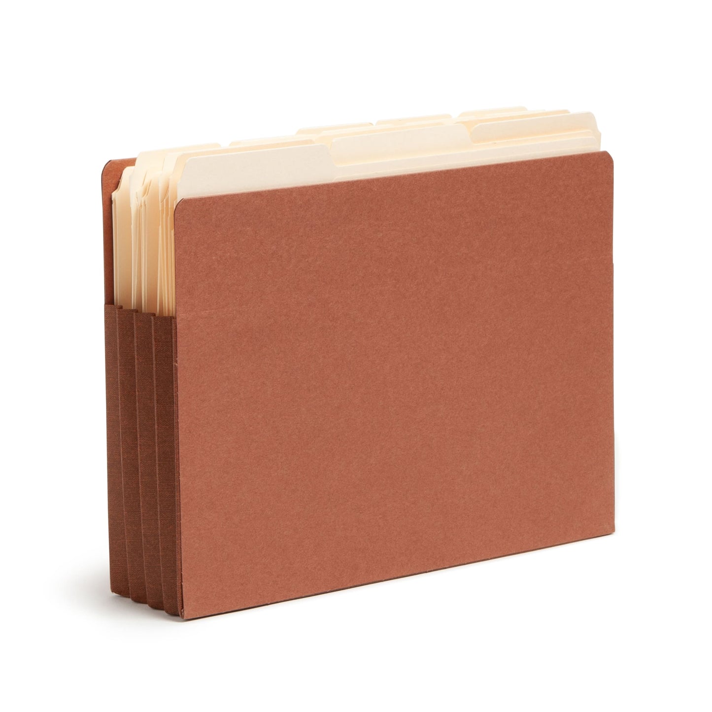 TUFF® Extra-Wide Reinforced End Tab File Pockets, Straight-Cut Tab, 3-1/2 inch Expansion, Redrope Color, Extra Wide Letter Size, Set of 10, 30086486737808