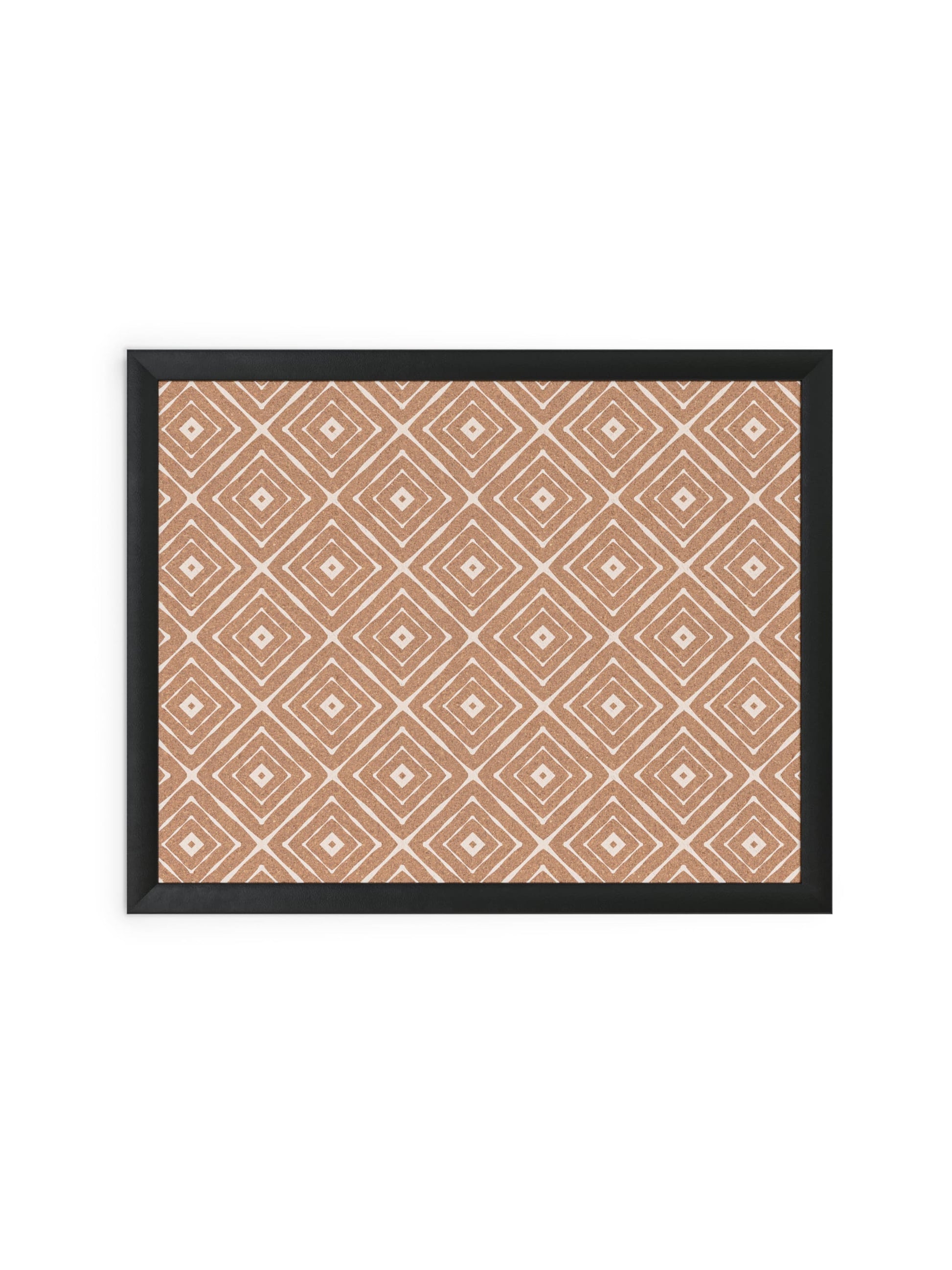 MDF Frame Cork Board, Black, Brown, 20" x 16", 2' or Smaller, Brown, 20" X 16" Size, Set of 1, 817894028832